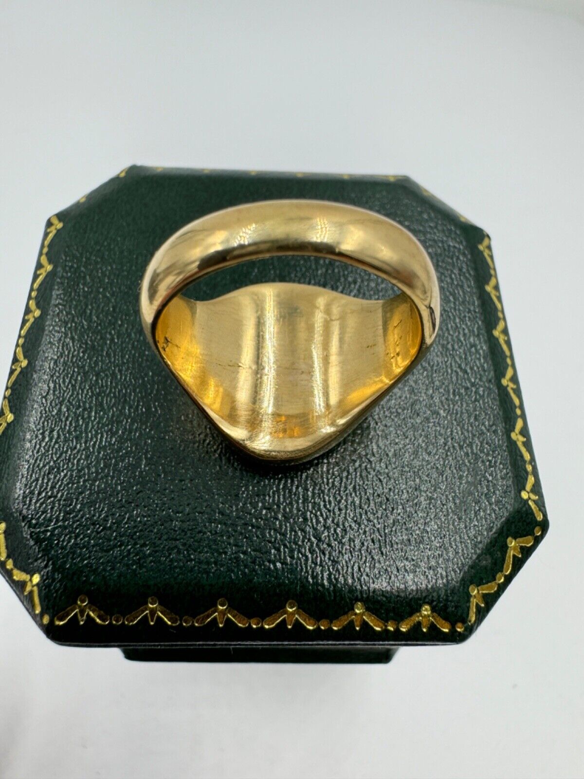 Antique London BloodStone Dragon Signet Ring 18k Circa 1918