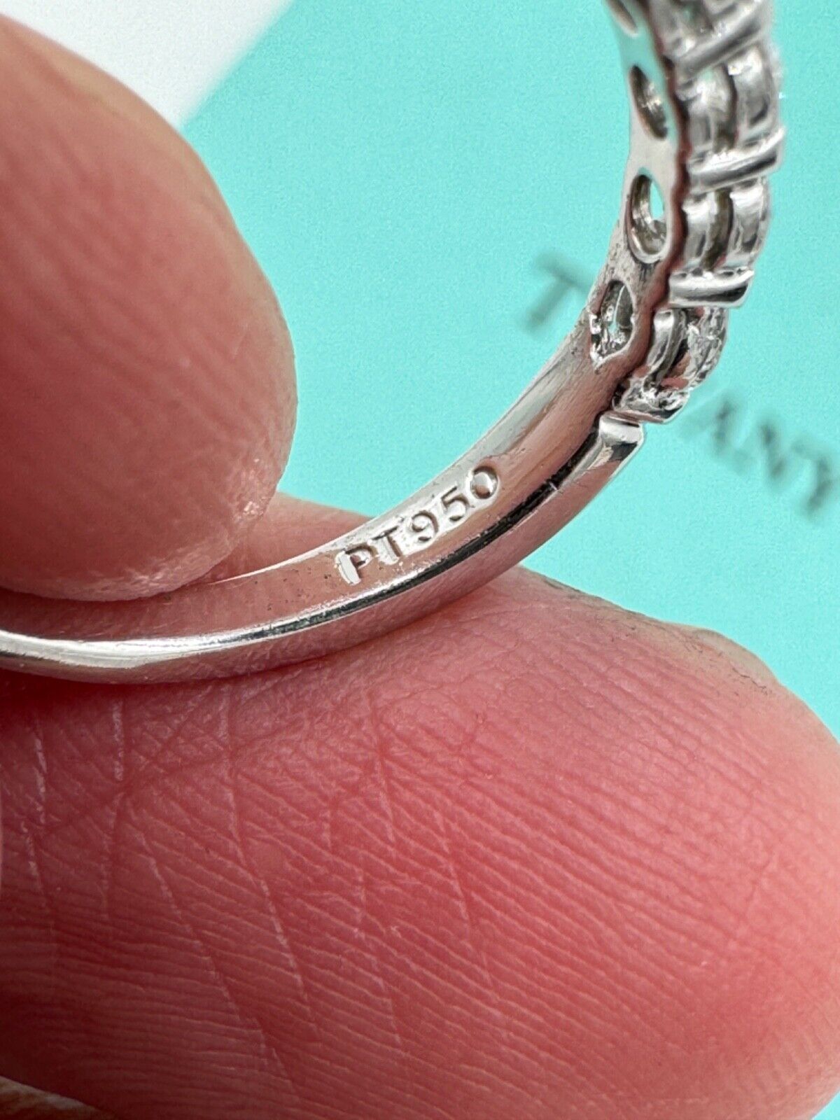 Tiffany & Co Seven Stone Diamond Platinum  Band