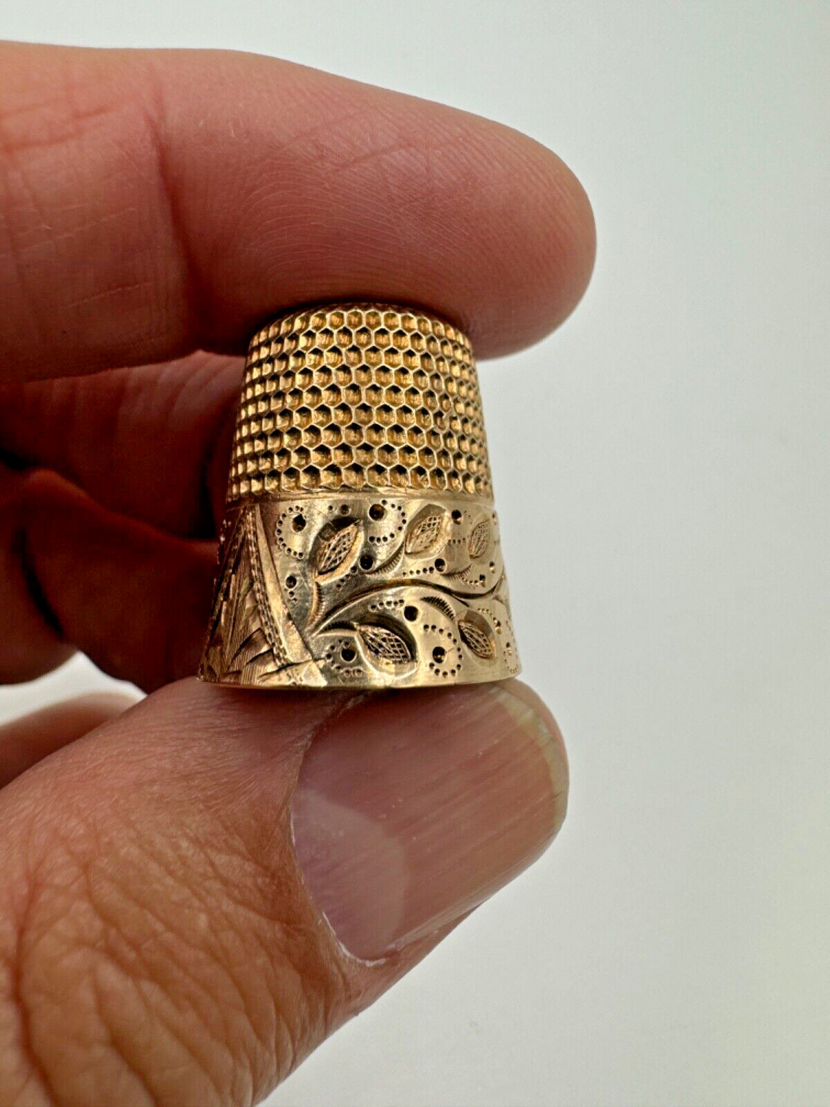 Art Deco Goldsmith Stern & Co 10k Yellow Gold Thimble