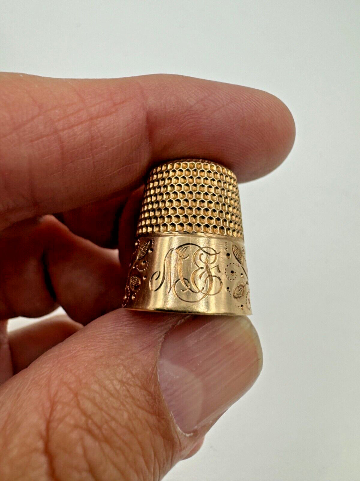 Art Deco Goldsmith Stern & Co 10k Yellow Gold Thimble