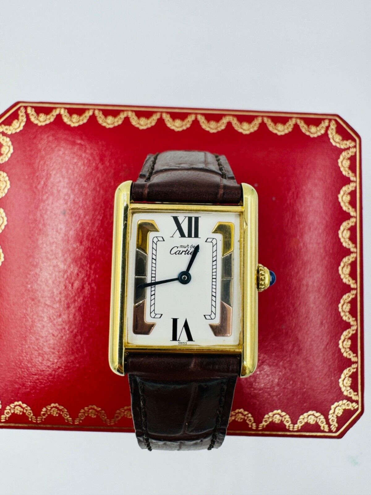 Cartier Must Tank Quartz 23mm Wristwatch Watch Gold Vermeil