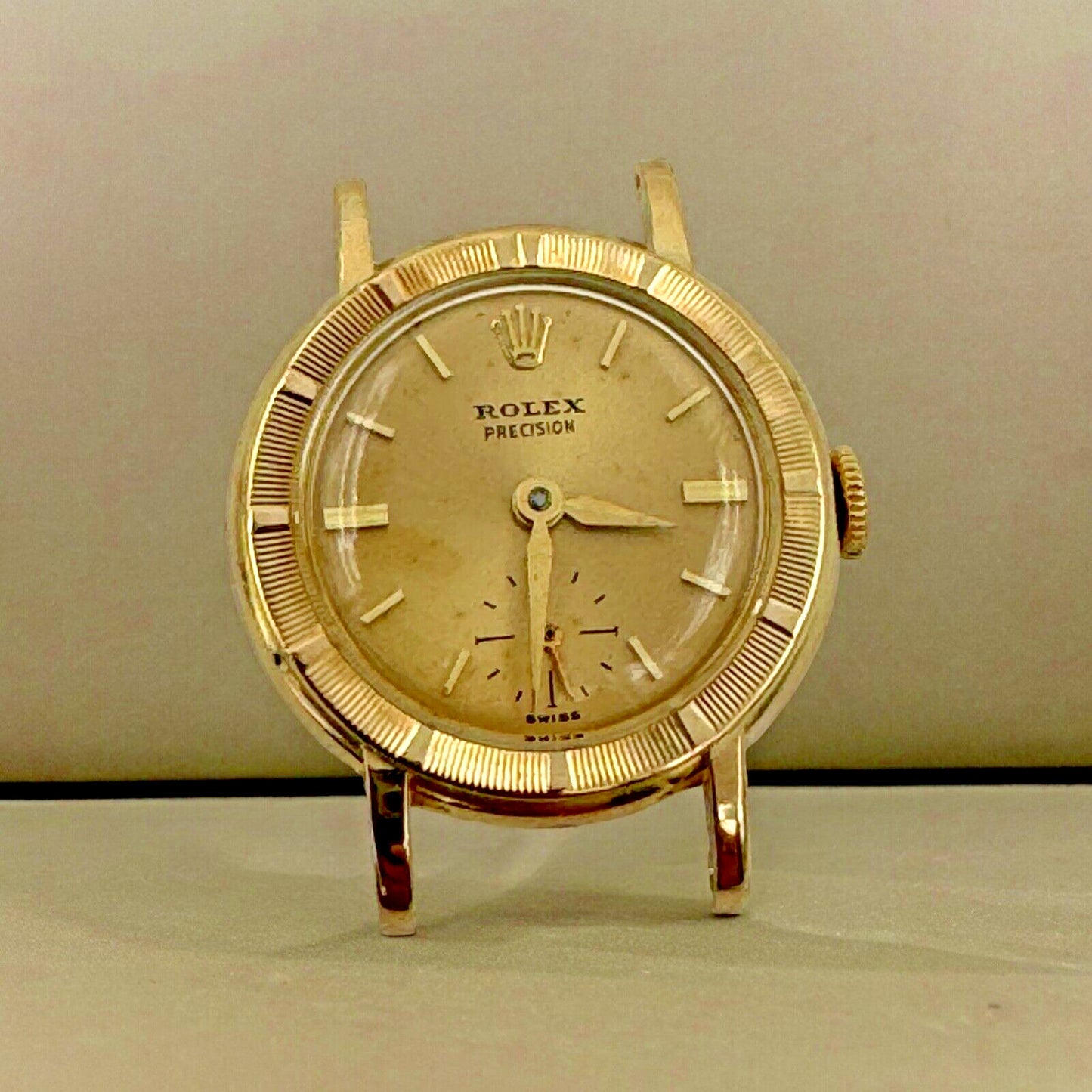 Rare Ladies Vintage 8823 Rolex Precision Watch In 18k 22.5mm