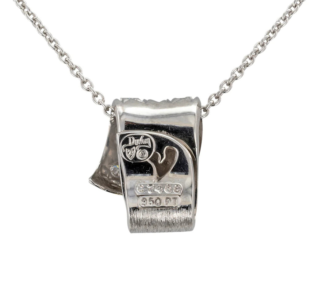 Henry Dunay Diamond Platinum Pendant Necklace