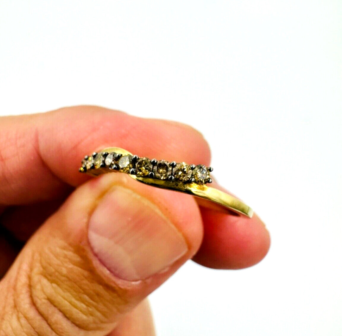 Chocolate diamond 10K Yellow Gold ring KGH