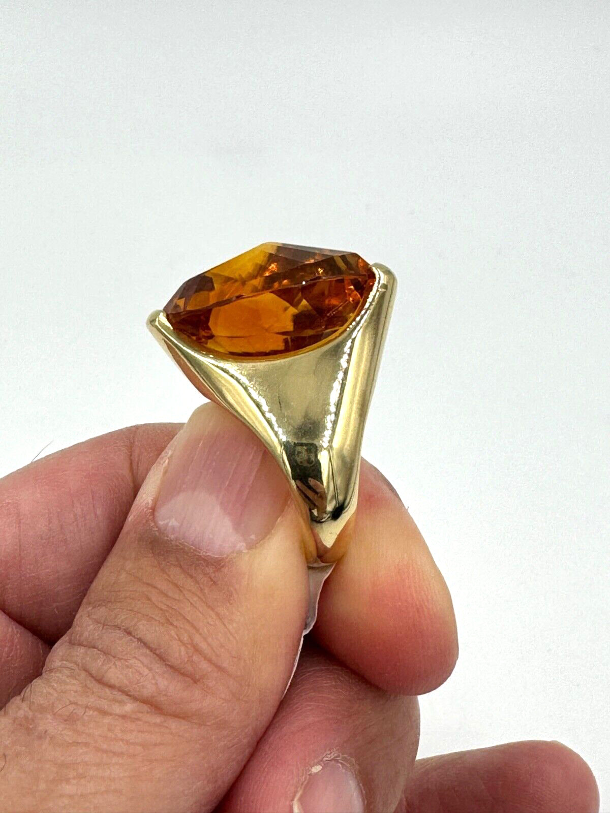 Fancy Cut Citrine 14K yellow Gold Cocktail Ring