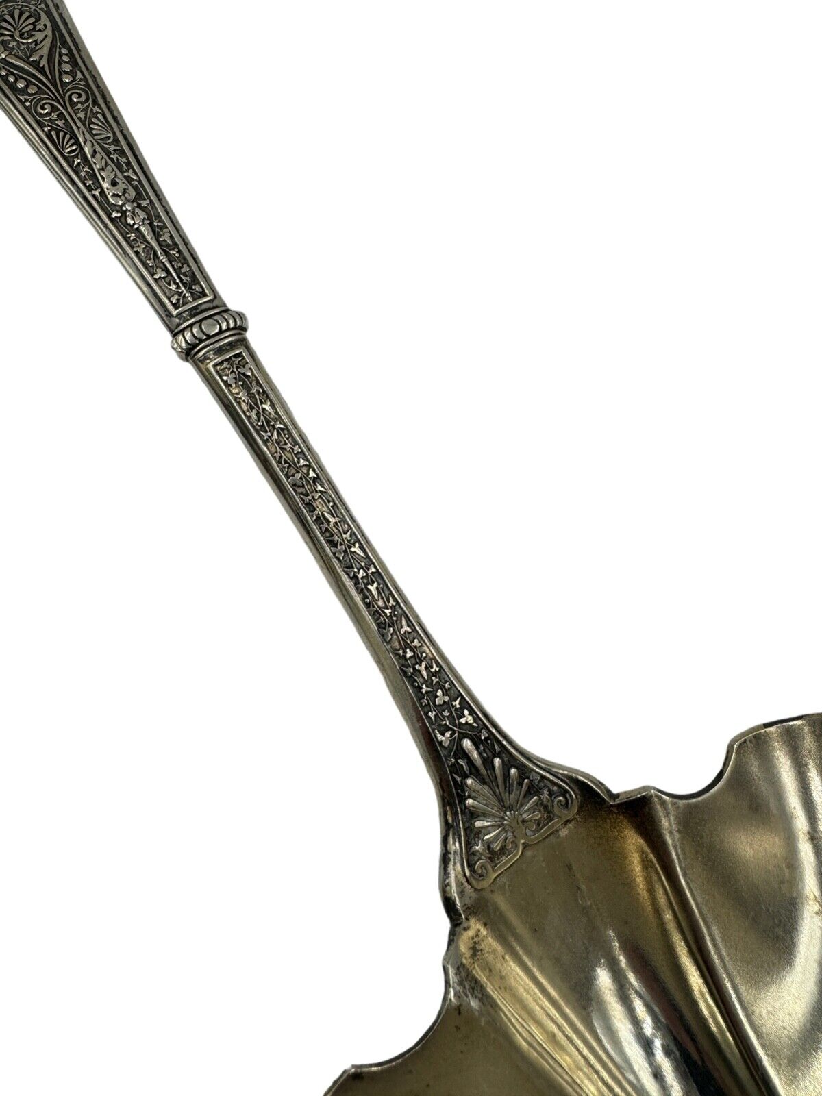 Aesthetic Movement Gorham Raphael Sterling Silver Punch Ladle 1874 Huge 13.5"