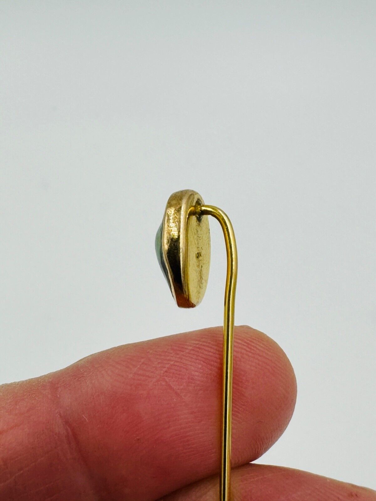 Antique 10k yellow gold Blister Pearl stick pin