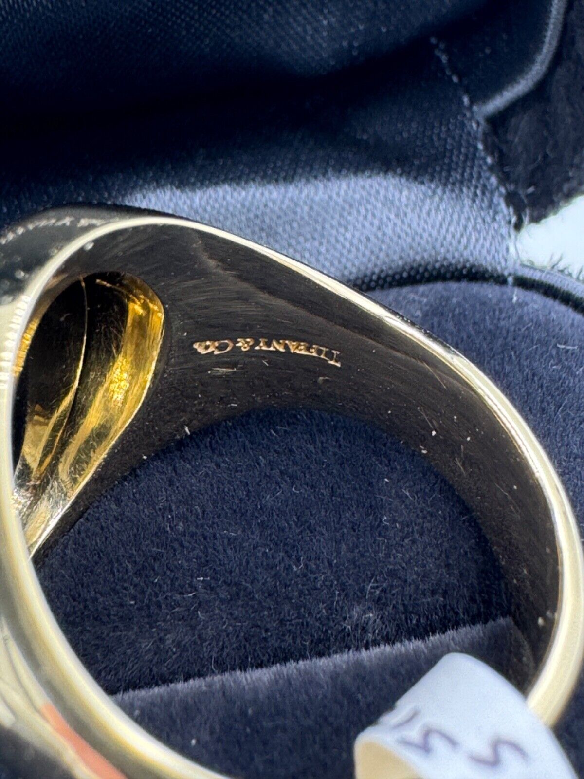 Tiffany & Co. Onyx Gold Signet Ring 18k, 1950-1960’S