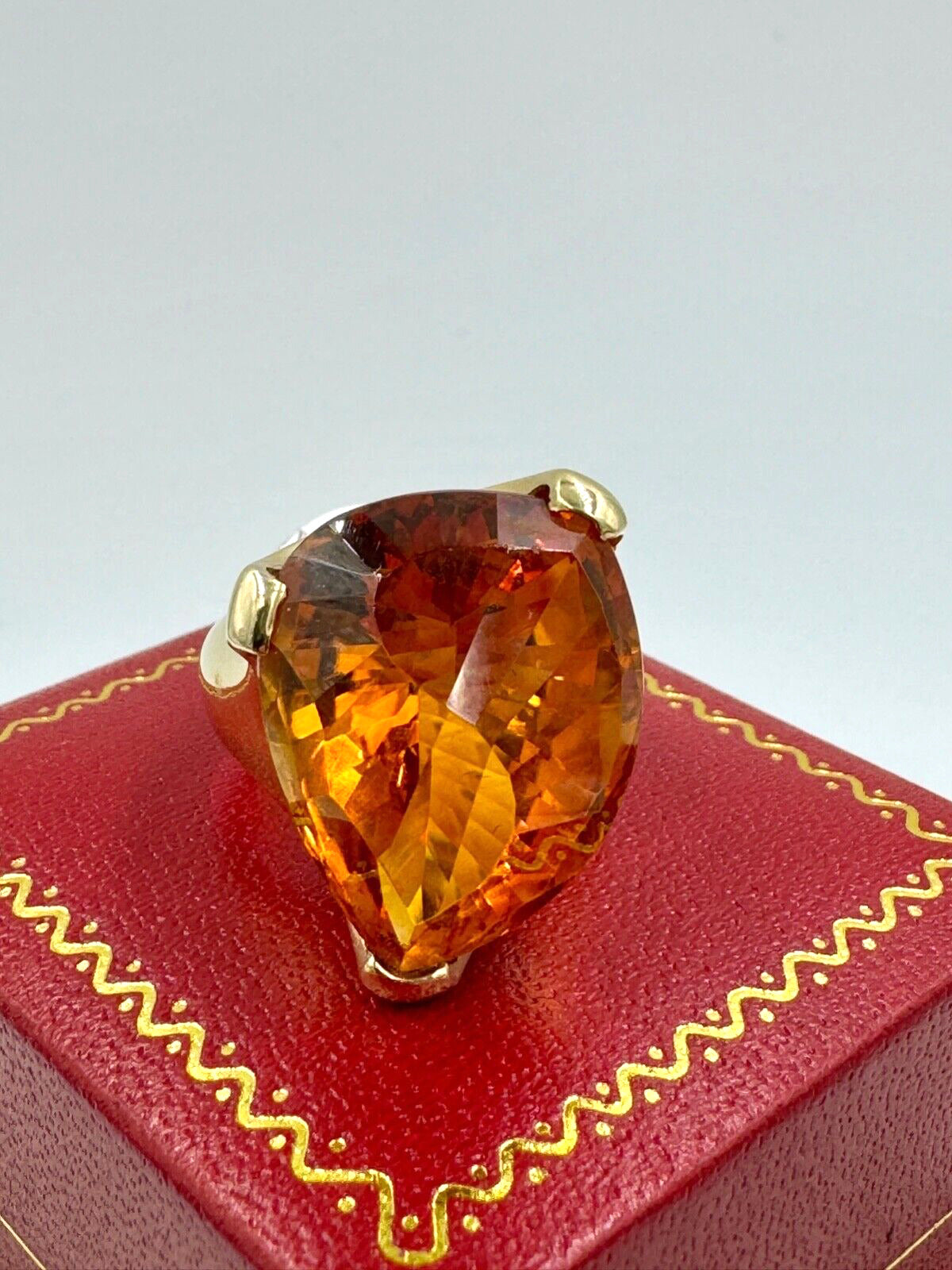 Fancy Cut Citrine 14K yellow Gold Cocktail Ring