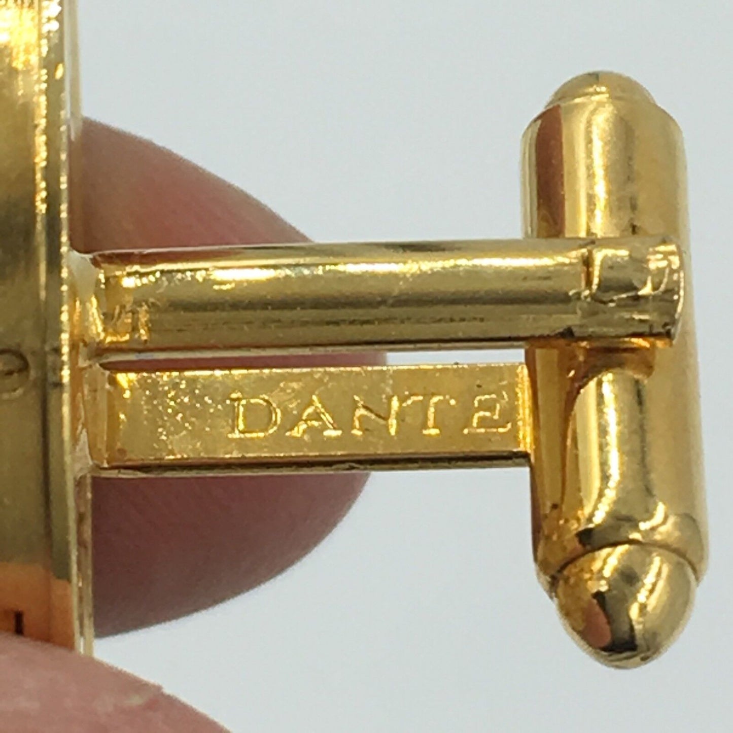 Rare Vintage Dante Watch Movement Gold Tone Cufflinks