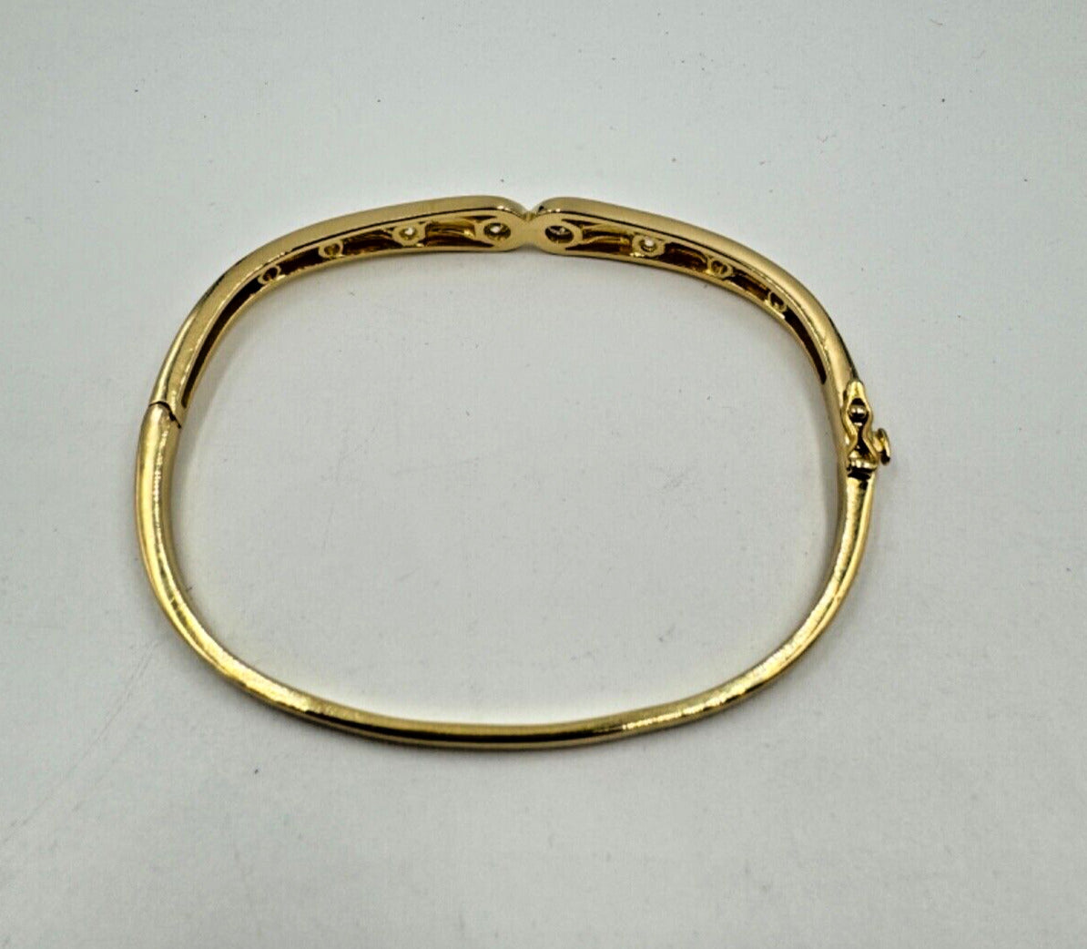 Estate 18k Gold Diamond Bangle Bracelet 1.60cts