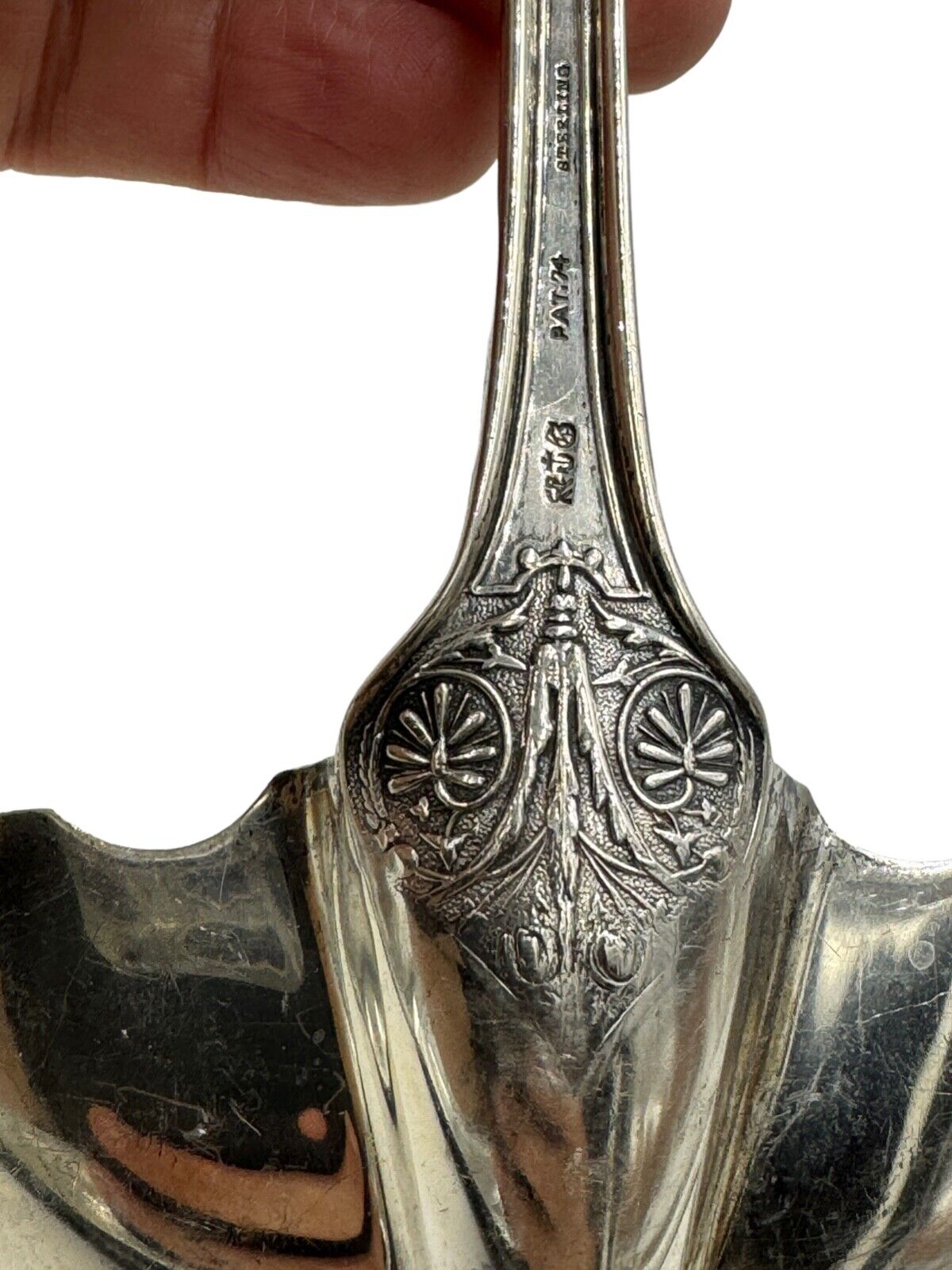 Aesthetic Movement Gorham Raphael Sterling Silver Punch Ladle 1874 Huge 13.5"