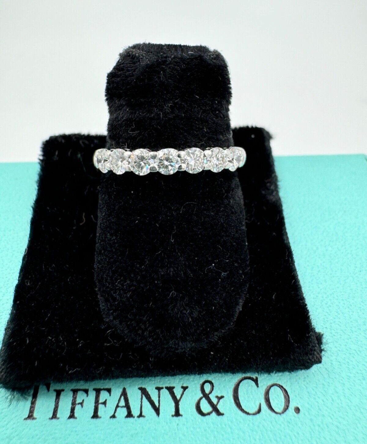 Tiffany & Co Seven Stone Diamond Platinum  Band