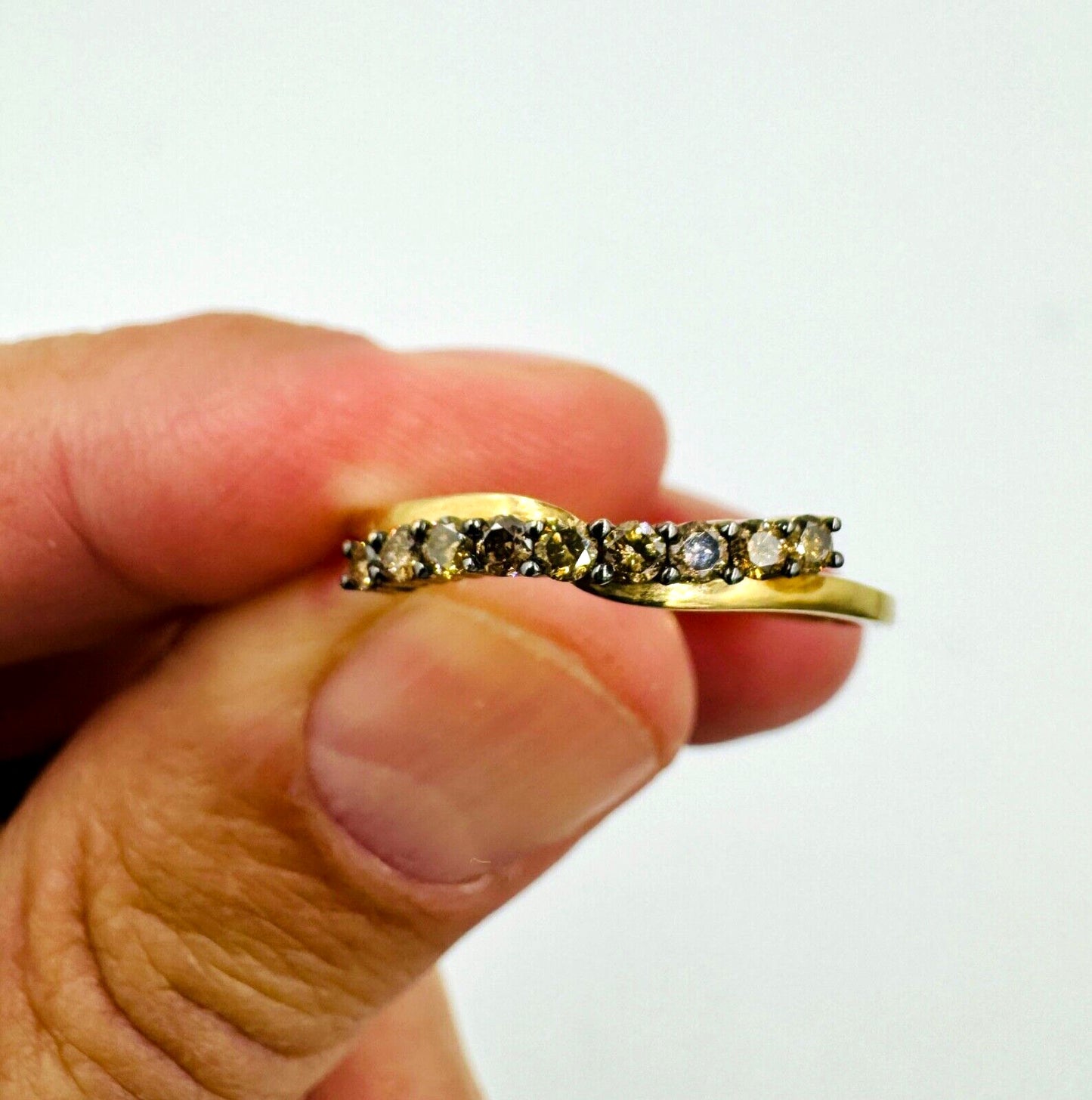 Chocolate diamond 10K Yellow Gold ring KGH