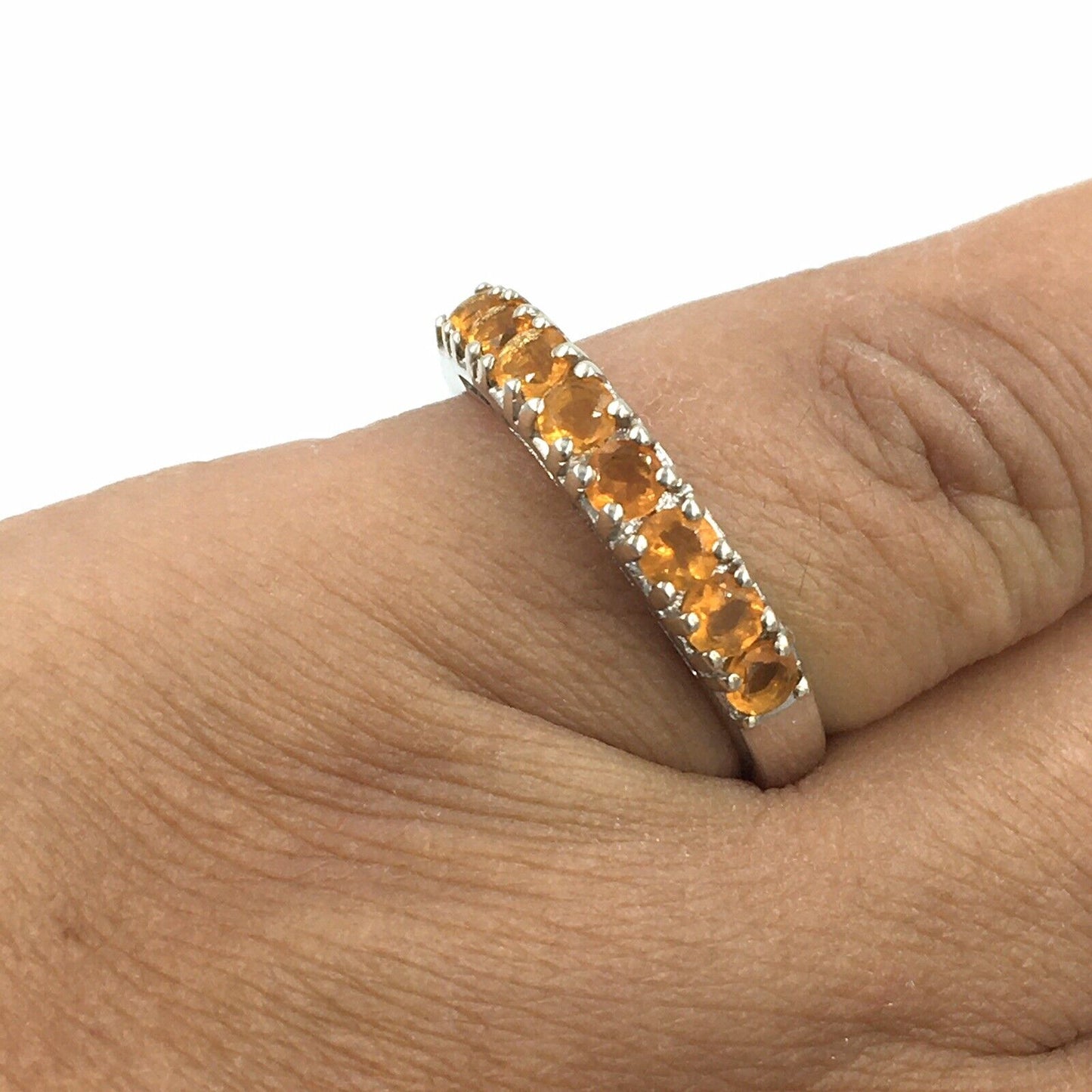 Sts Chuck Clemency Citrine Sterling Silver Ring Size 8.75