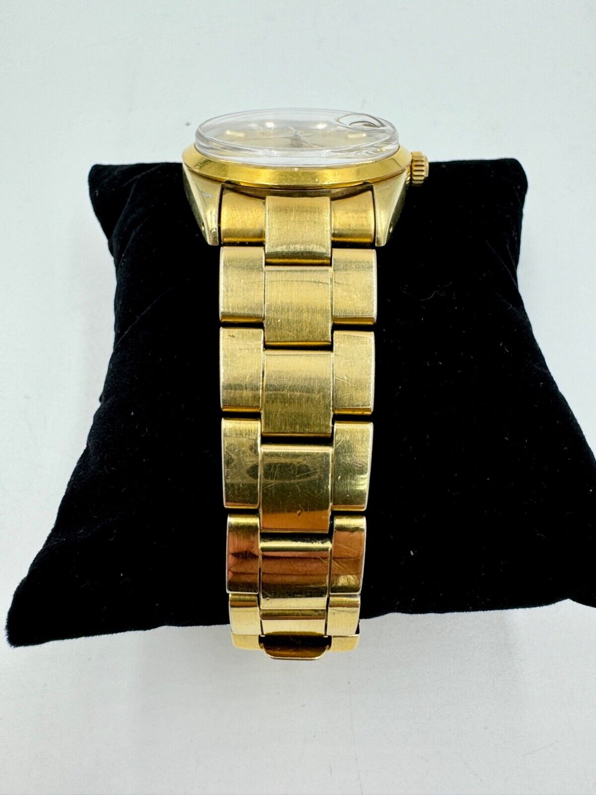 1982 Rolex 15505 Gold Shell Oyster Perpetual Swiss Automatic S.Steel Watch 34MM