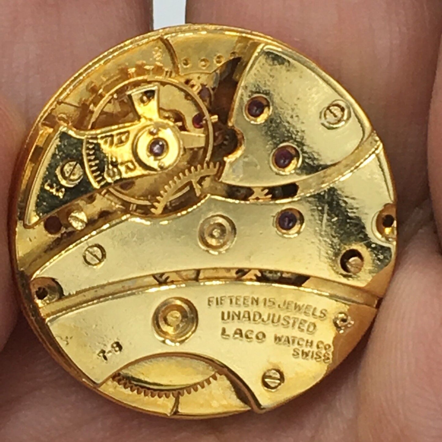 Rare Vintage Dante Watch Movement Gold Tone Cufflinks