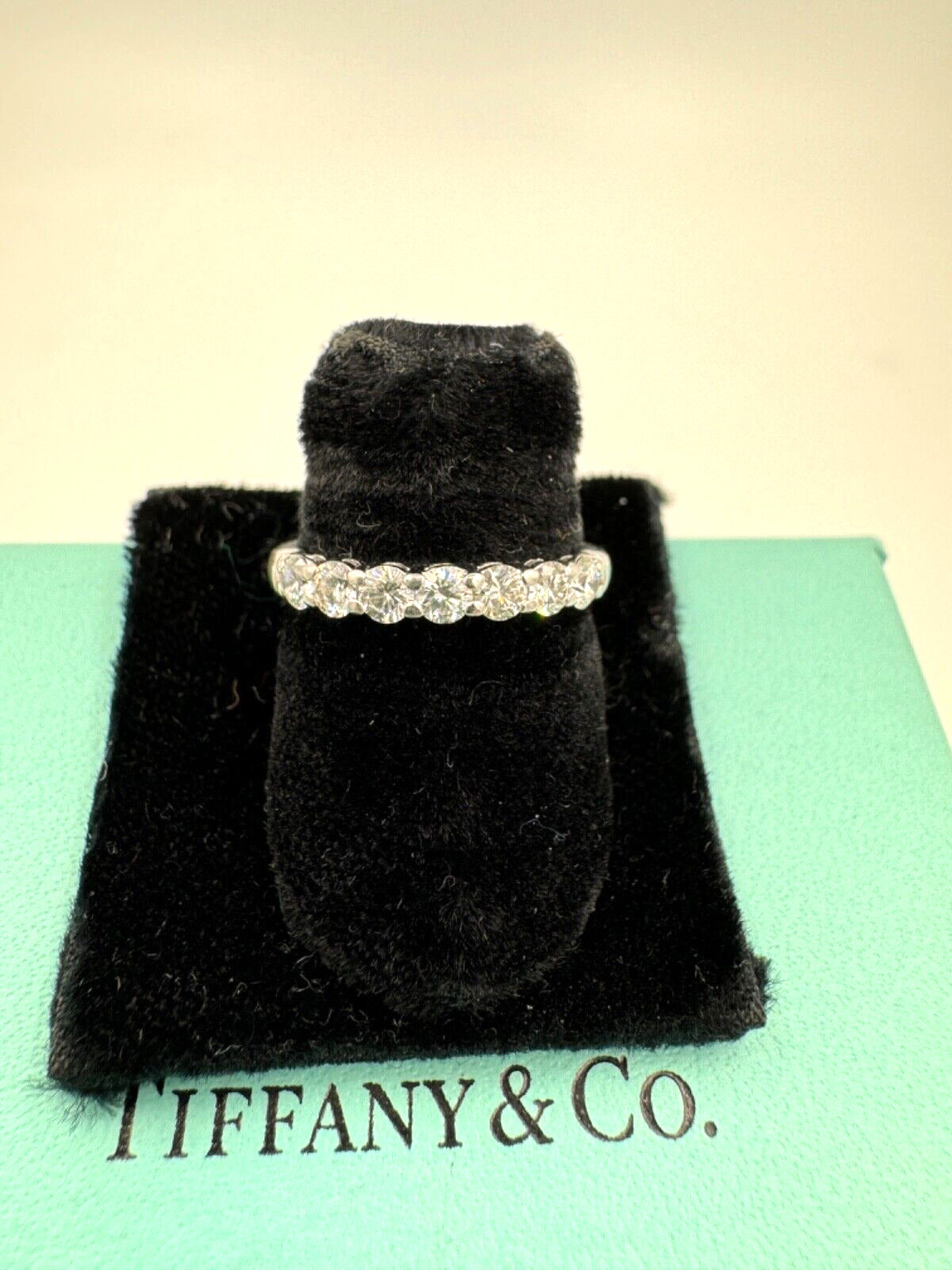 Tiffany & Co Seven Stone Diamond Platinum  Band