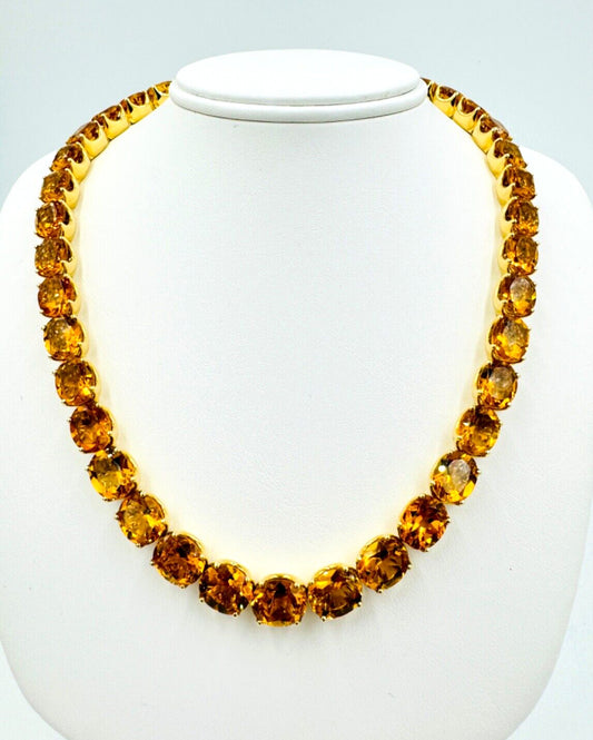 H. Stern Citrine Riviera Yellow Gold Necklace 18k