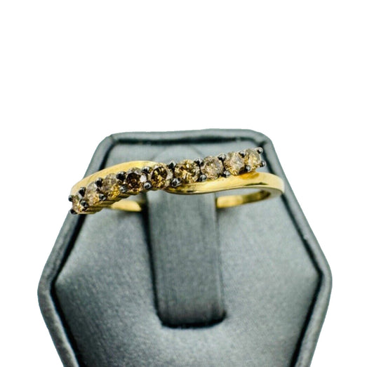 Chocolate diamond 10K Yellow Gold ring KGH