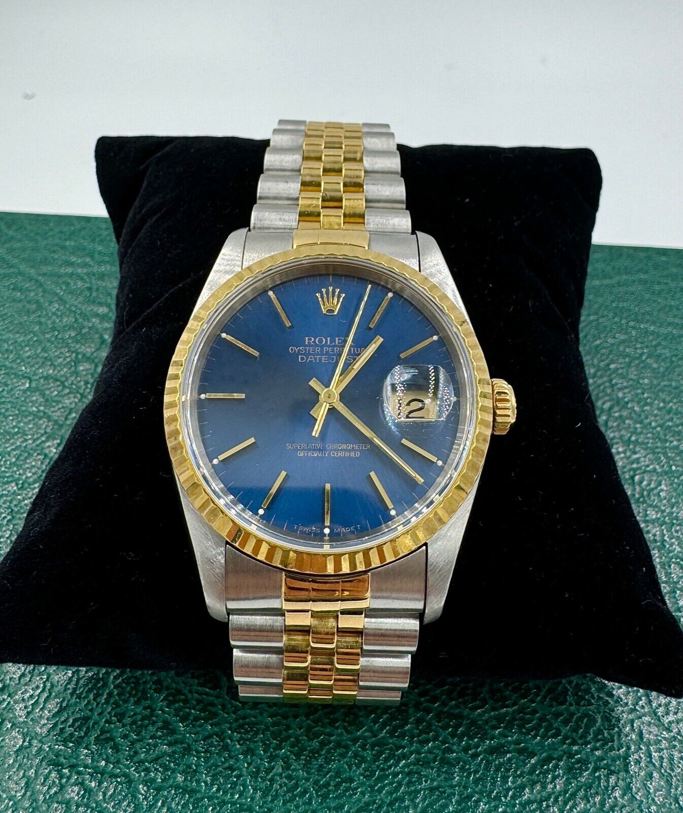 Rolex Datejust Watch Ref  16233 36mm two tone Blue Dial