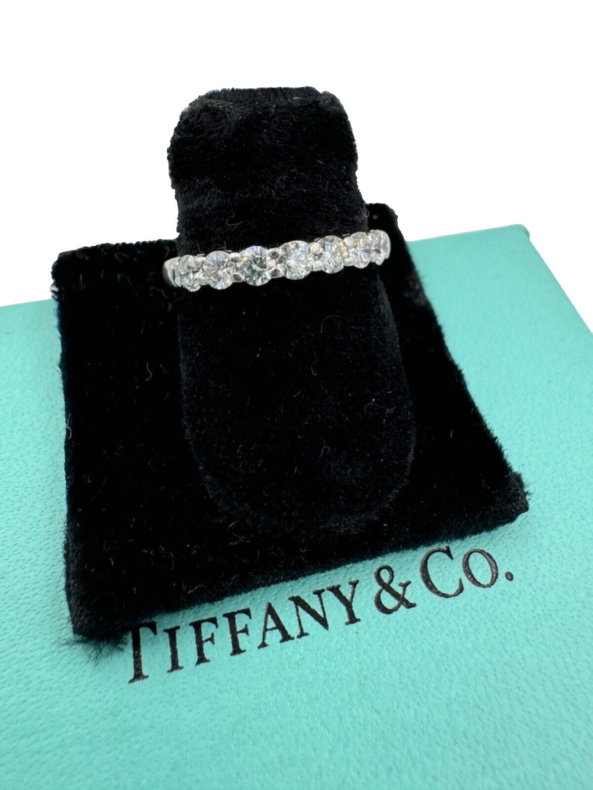 Tiffany & Co Seven Stone Diamond Platinum  Band