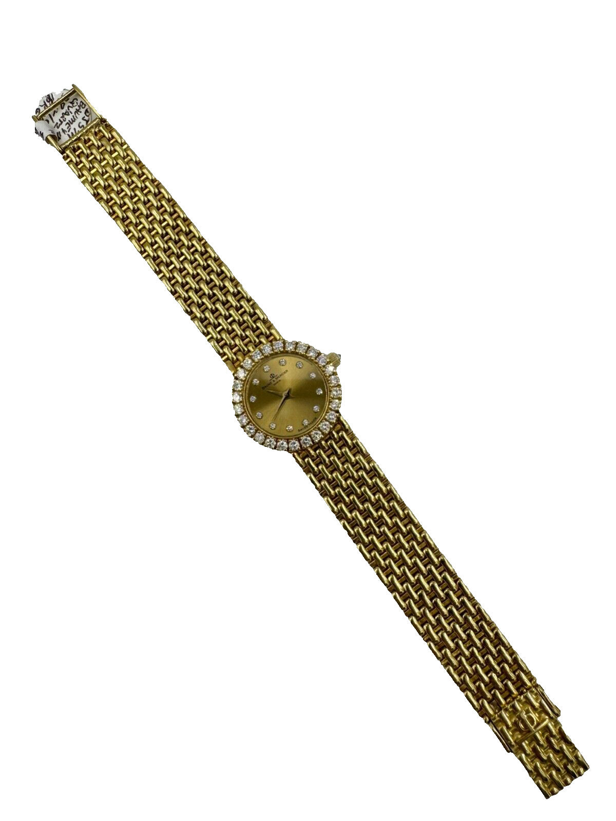 Baume & Mercier 18K Yellow Gold Diamond Wristwatch Lady's