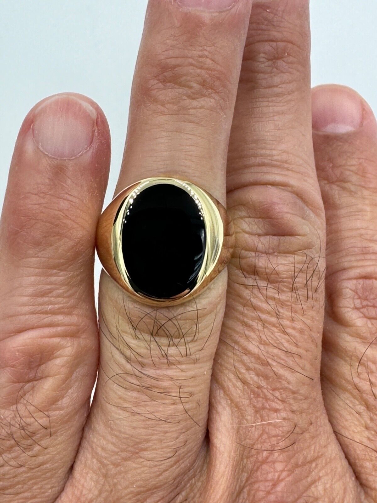 Tiffany & Co. Onyx Gold Signet Ring 18k, 1950-1960’S