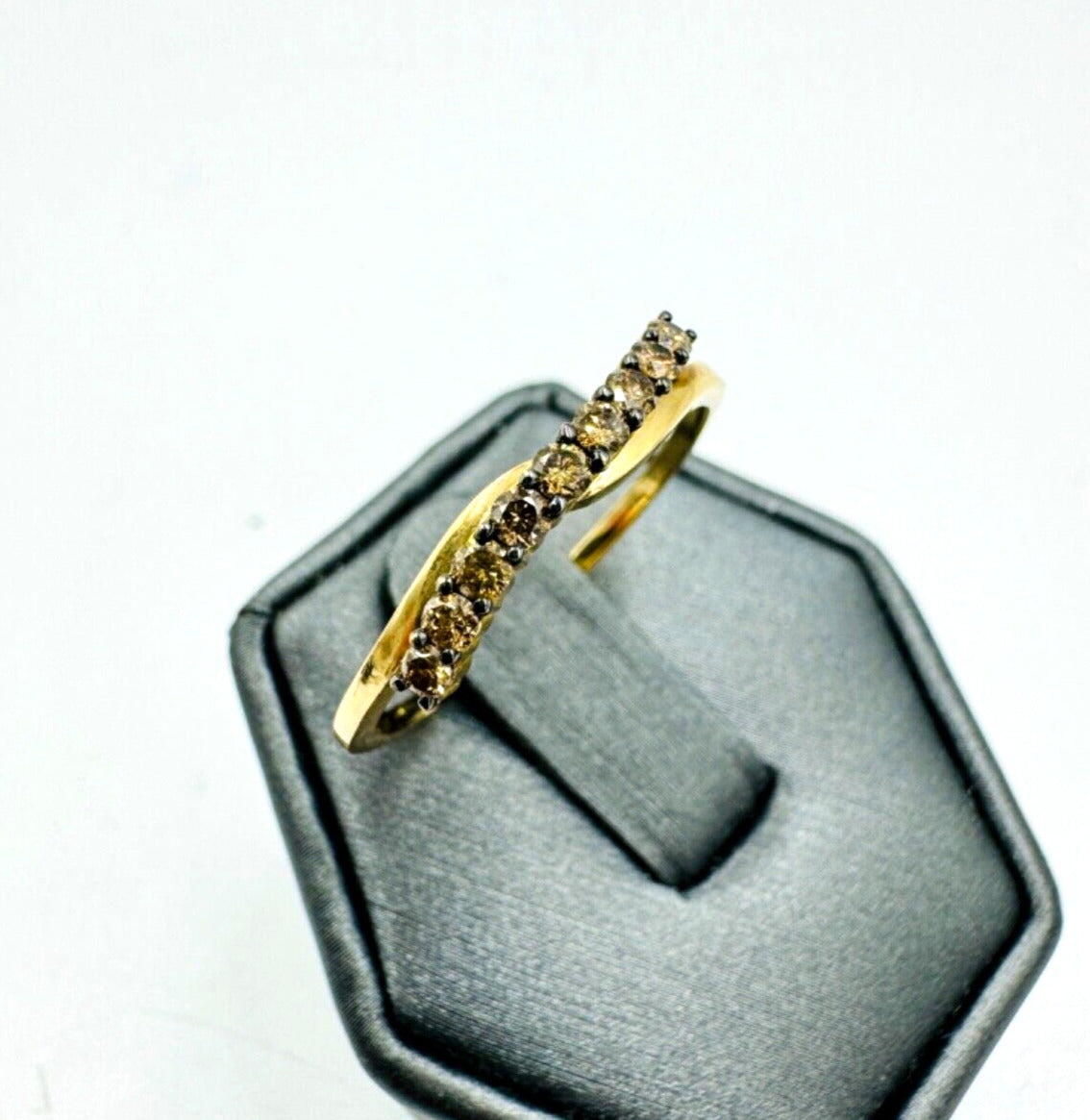 Chocolate diamond 10K Yellow Gold ring KGH