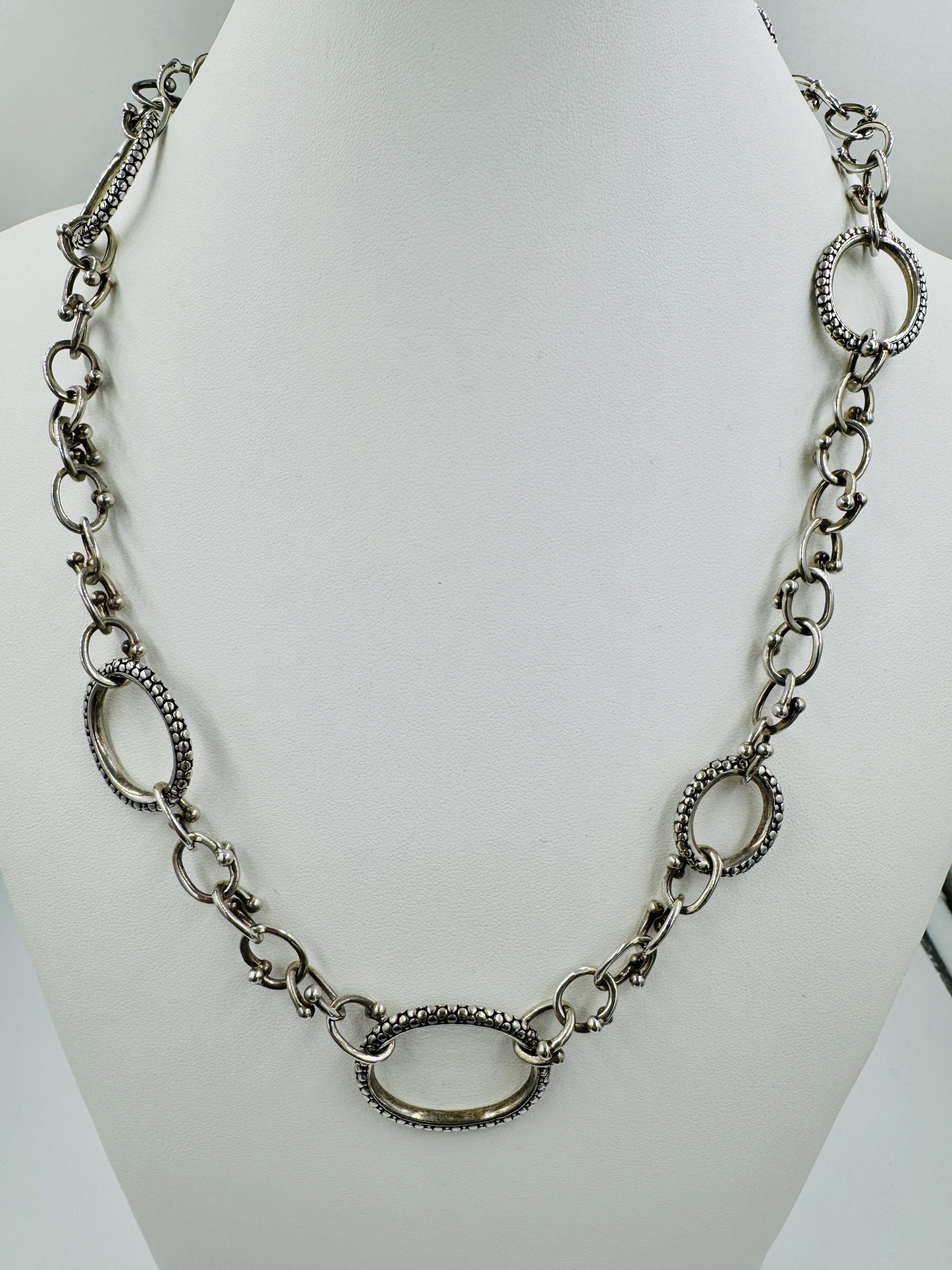 Michael Dawkins Sterling Silver Starry Night Adjustable Link Necklace