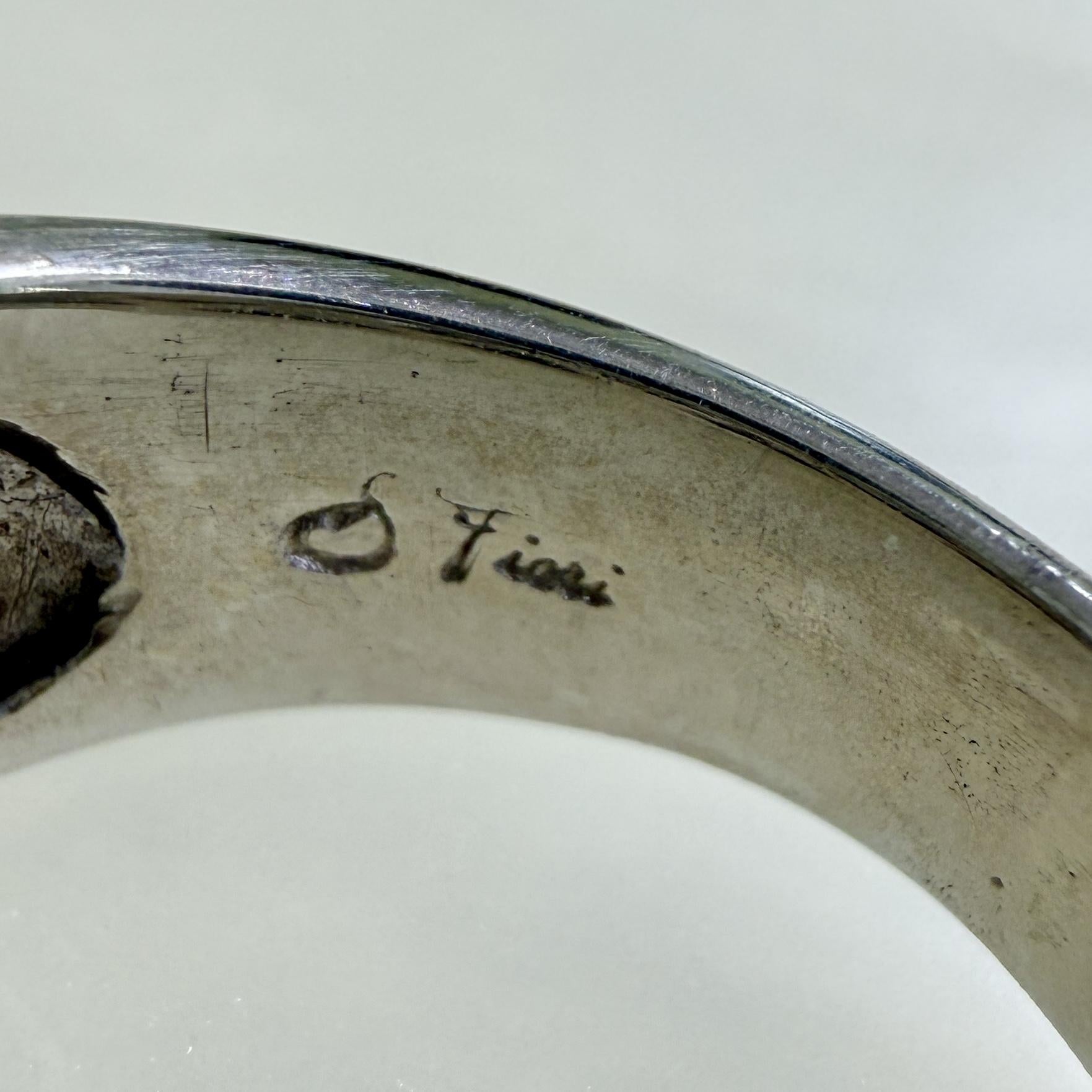 Sofia Fiori White and Blue Diamond Ring 14k