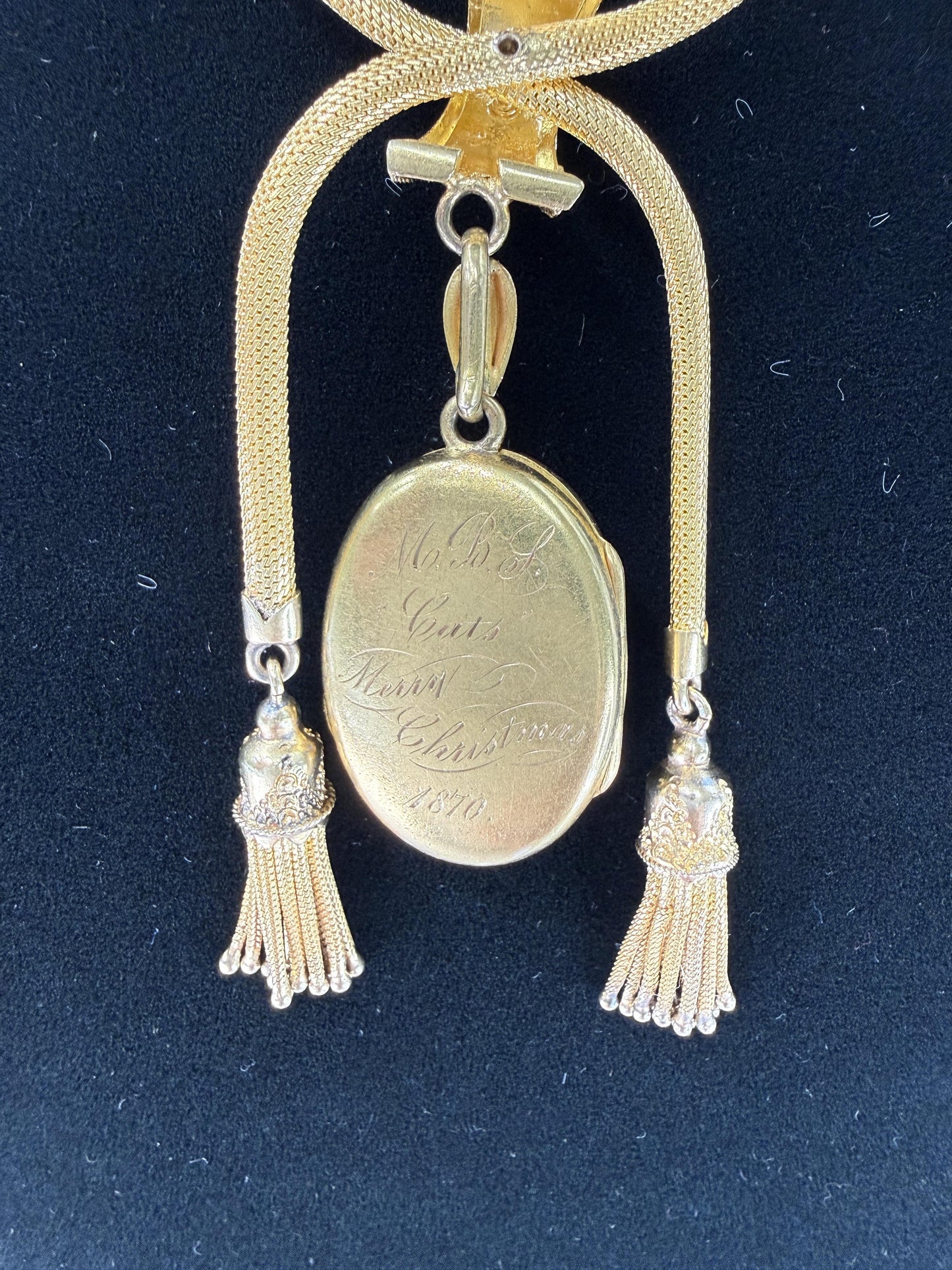 1870's Victorian Locket and Necklace 14k