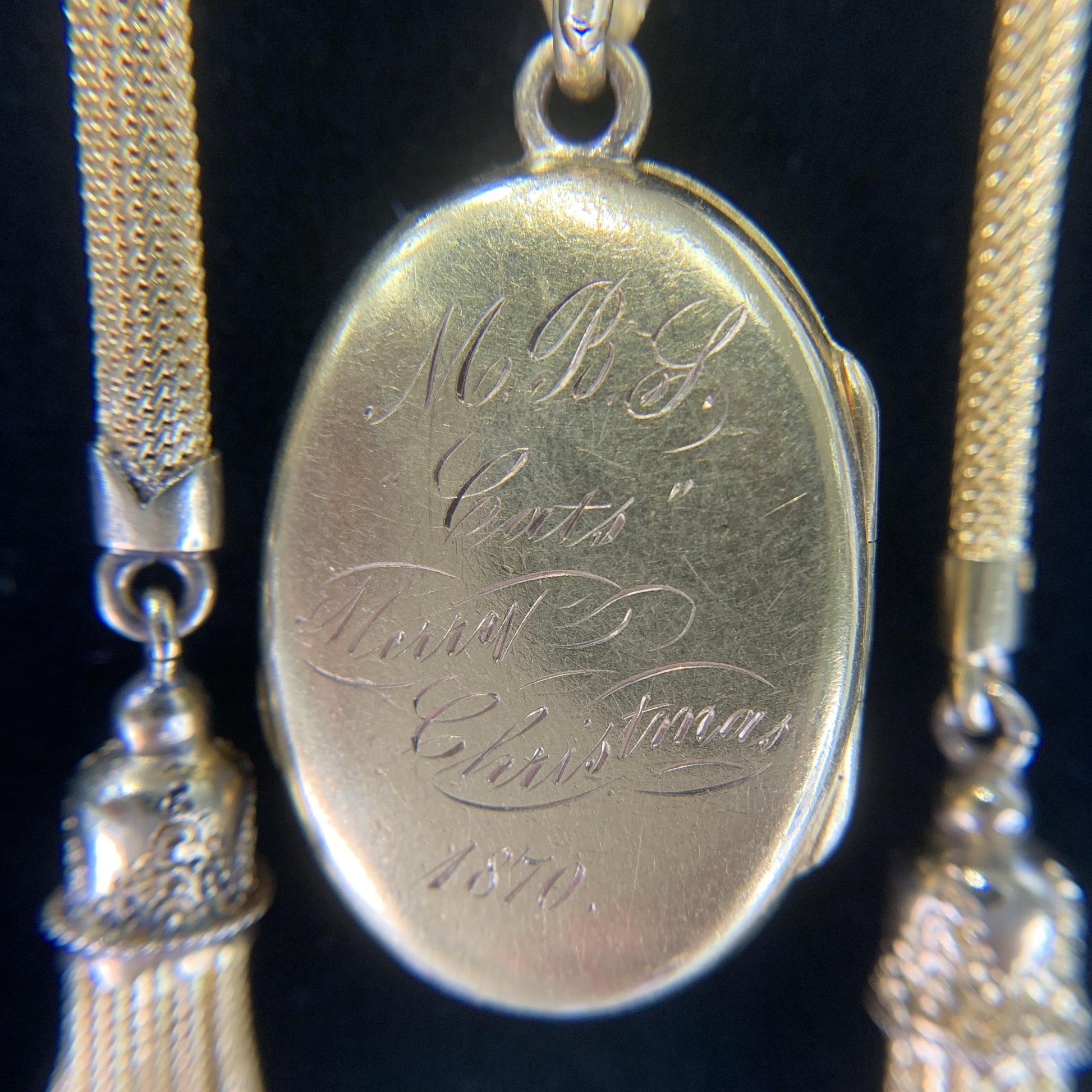 1870's Victorian Locket and Necklace 14k