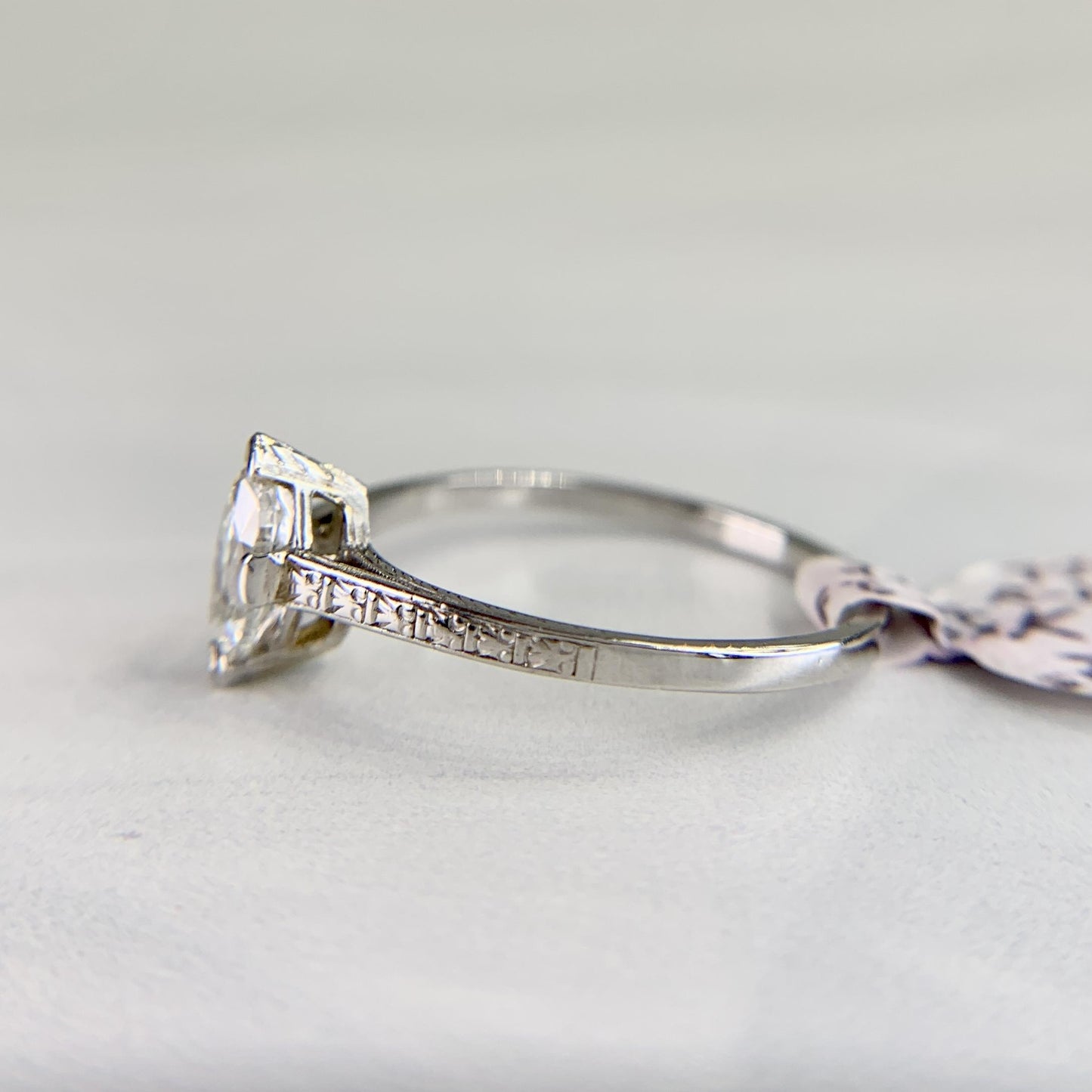 1930's Art Deco Marquise Diamond Engagement Ring Platinum