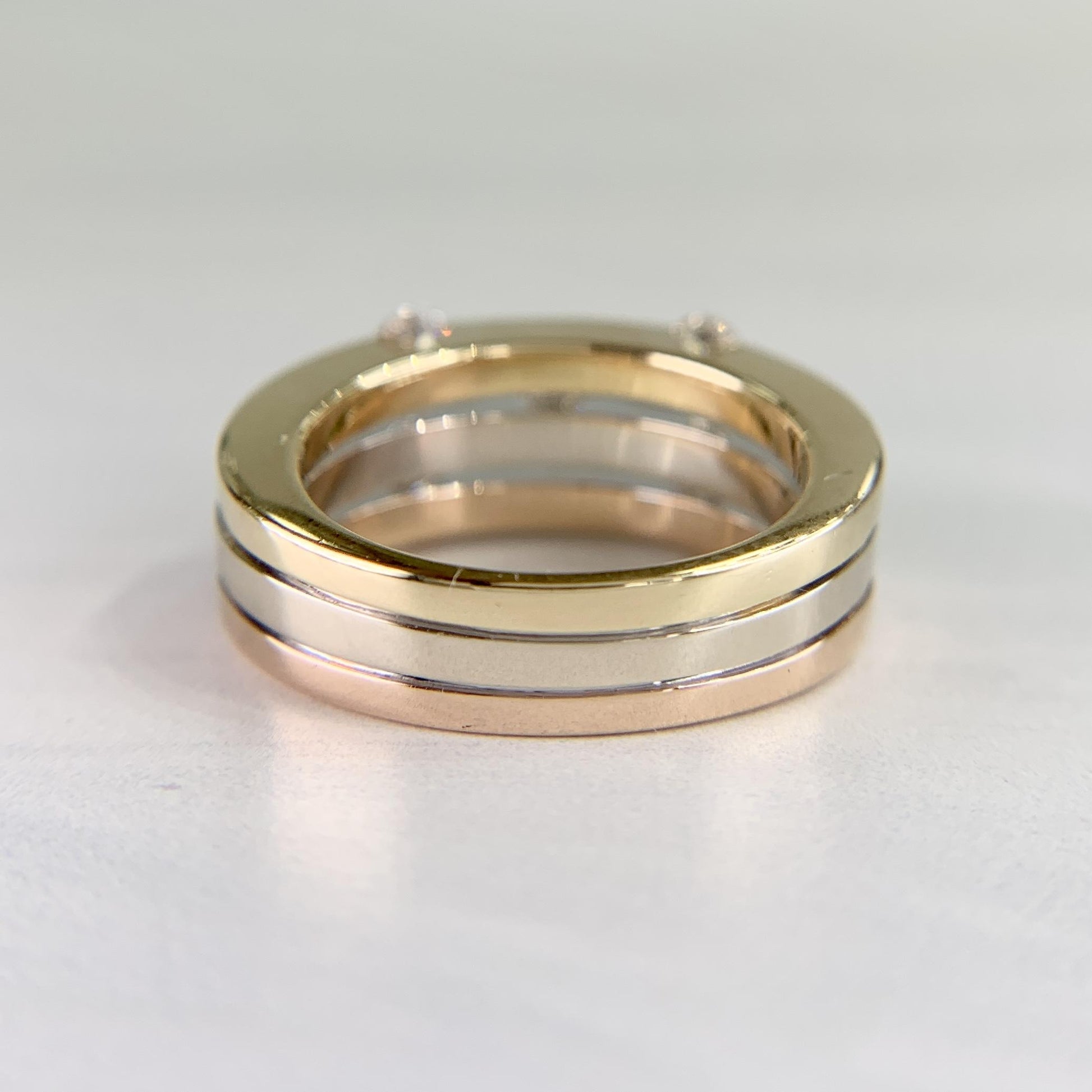 Roberto Coin Tri-Color Gold Diamond Ring