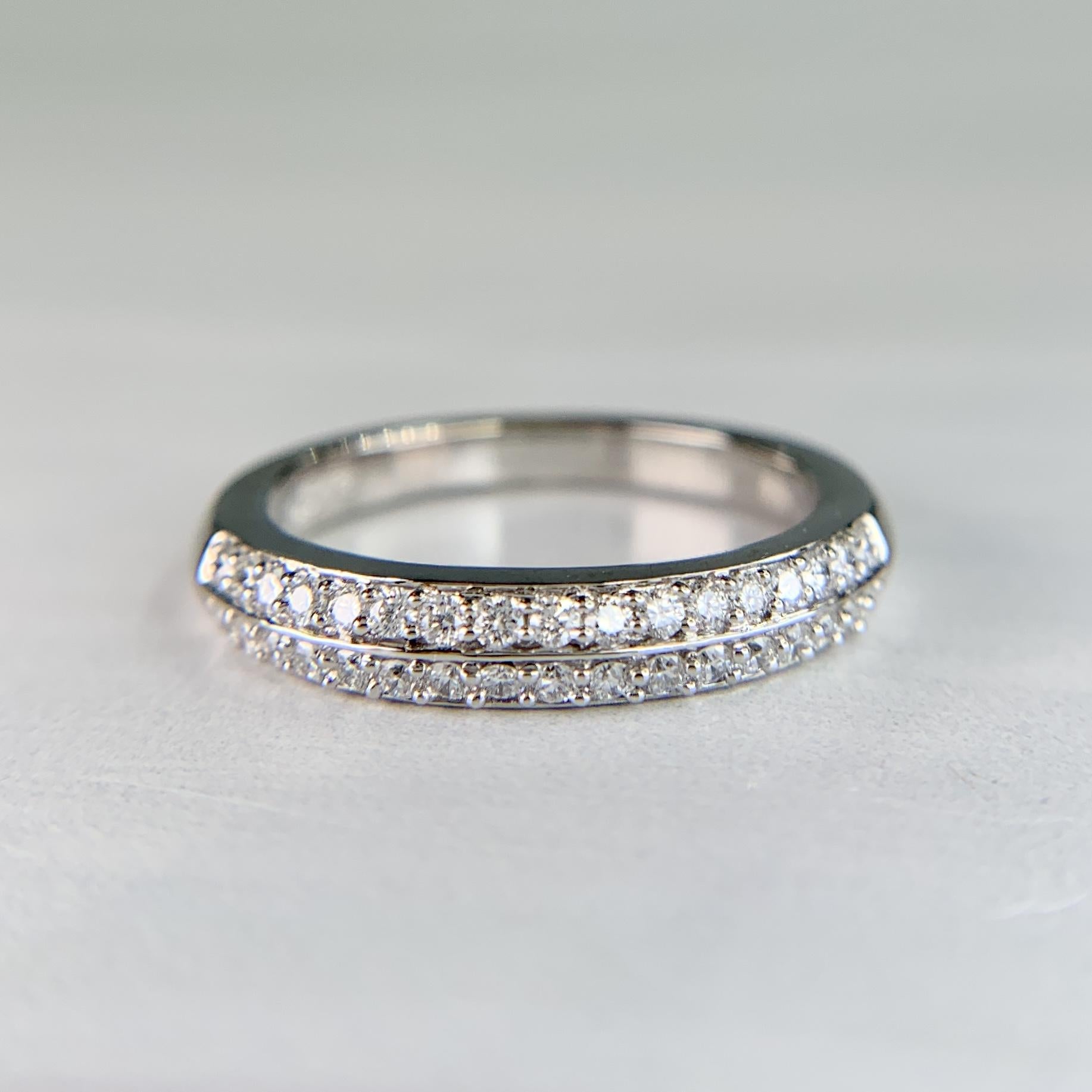 Robbins Brothers Double Row Diamond Band 14k