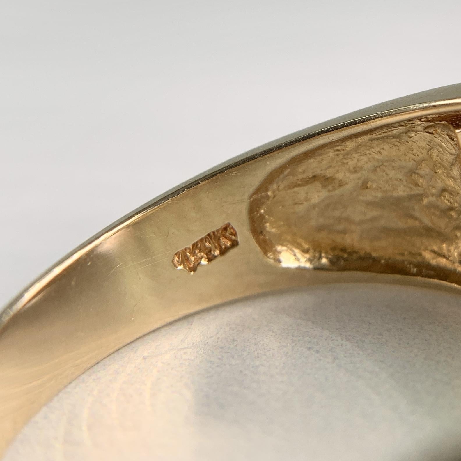 Green Tourmaline and Diamond Ring 14k