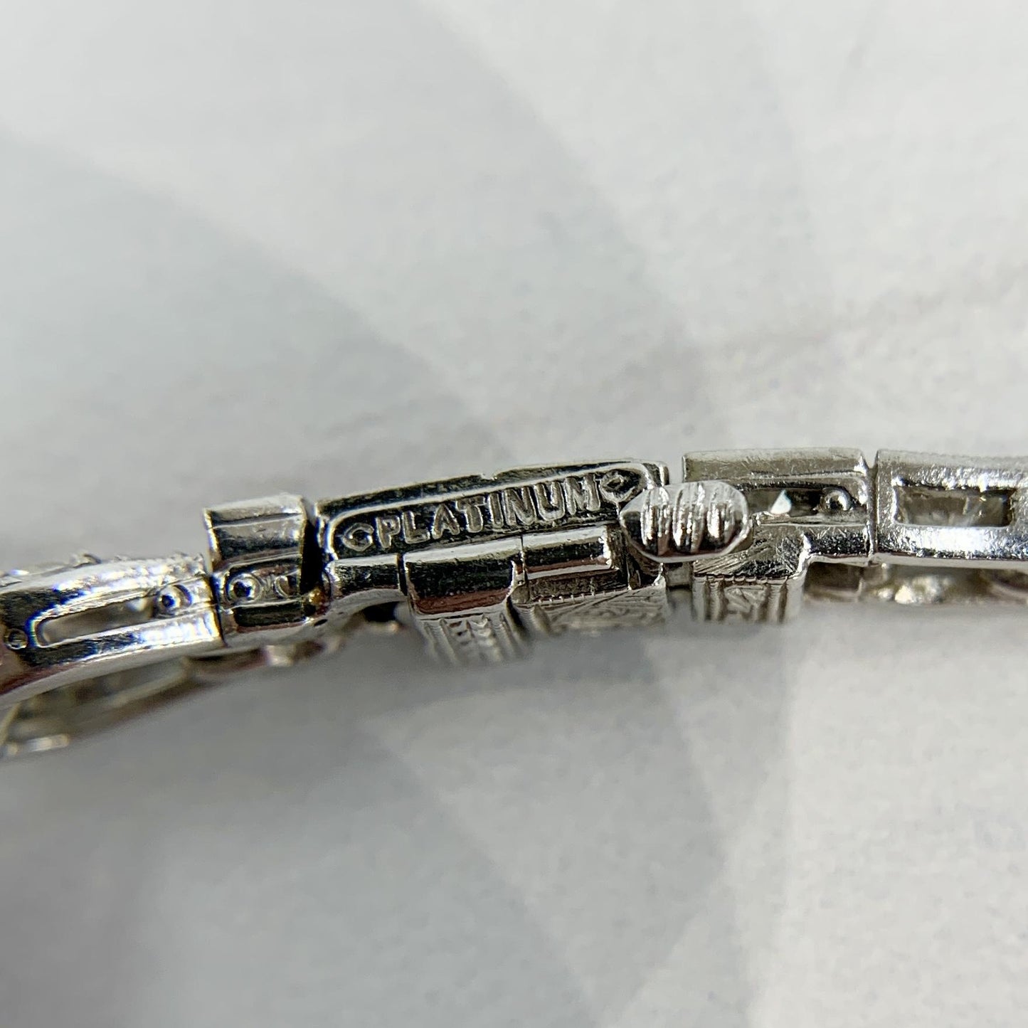 1930's Art Deco Old Cut Diamond Necklace Platinum