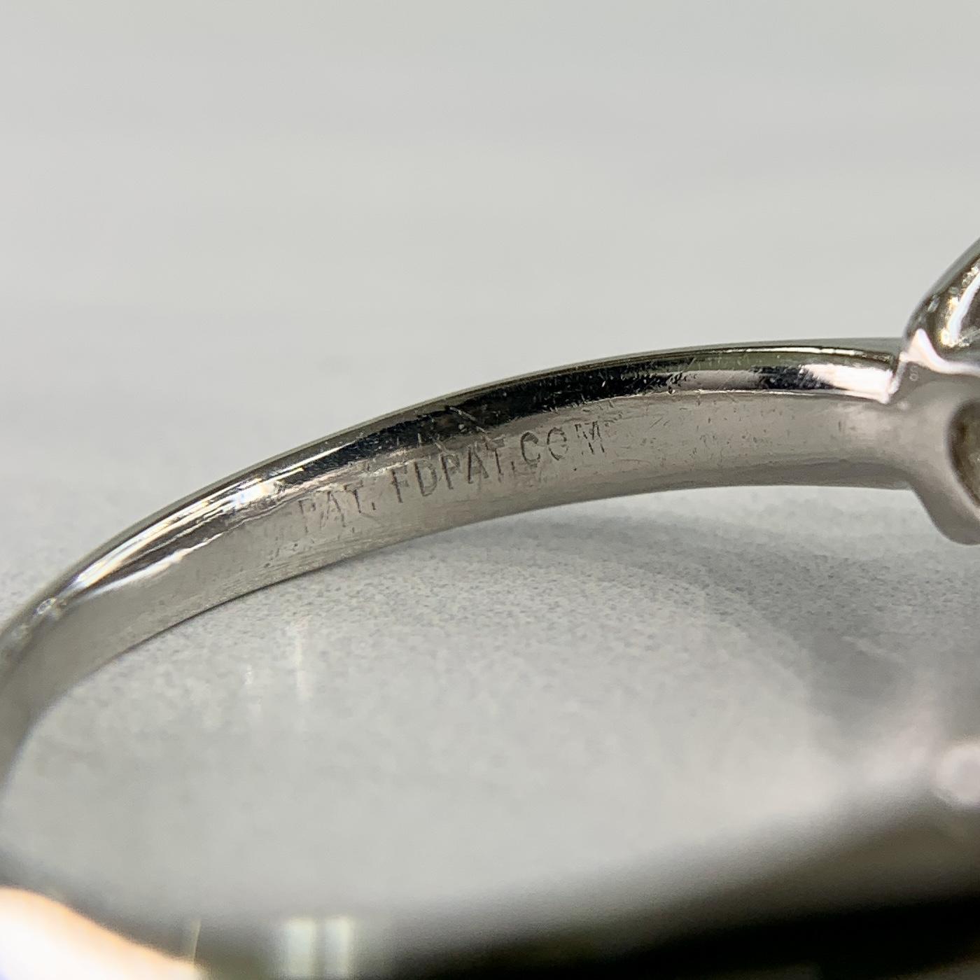3 Stone Diamond Halo Ring Platinum