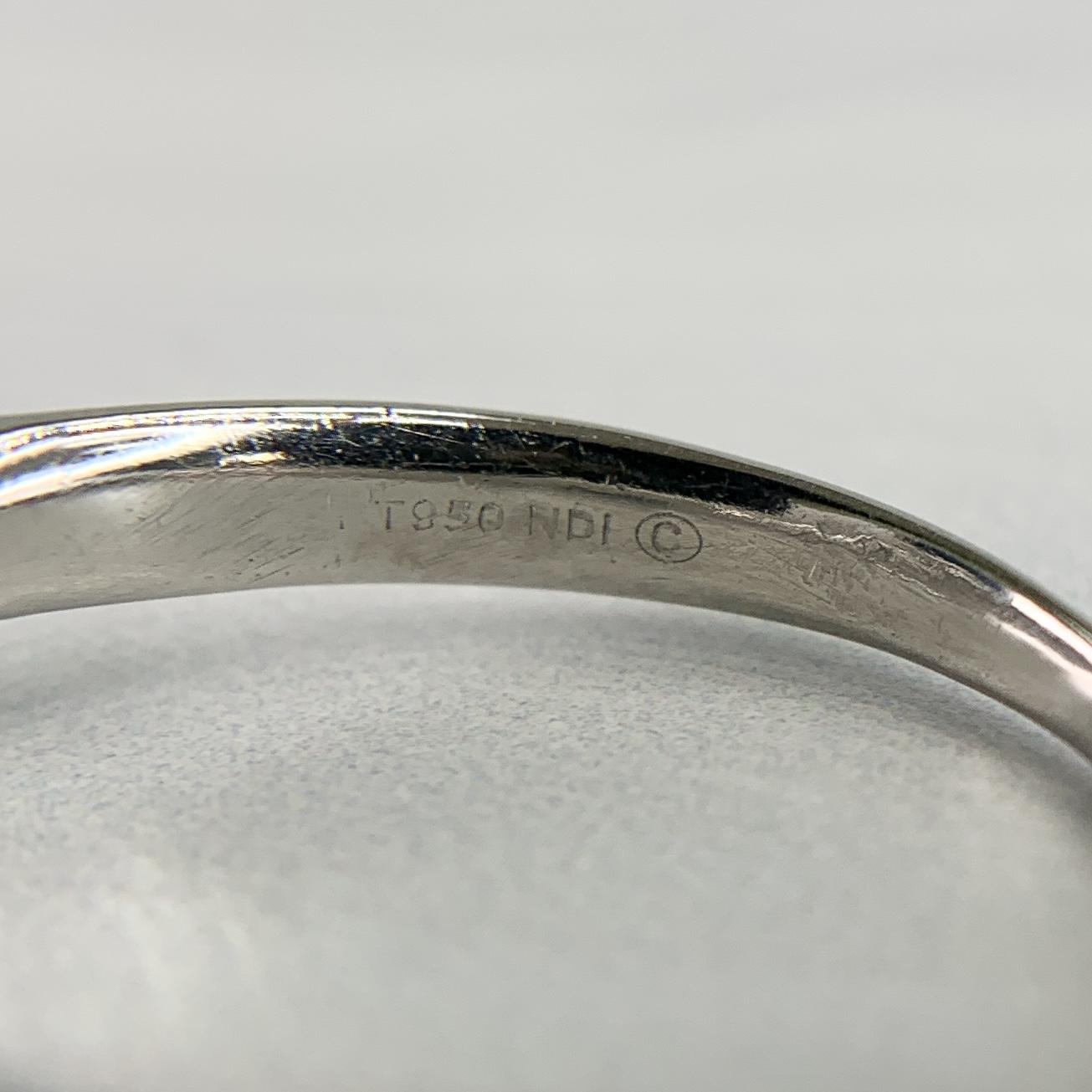 3 Stone Diamond Halo Ring Platinum