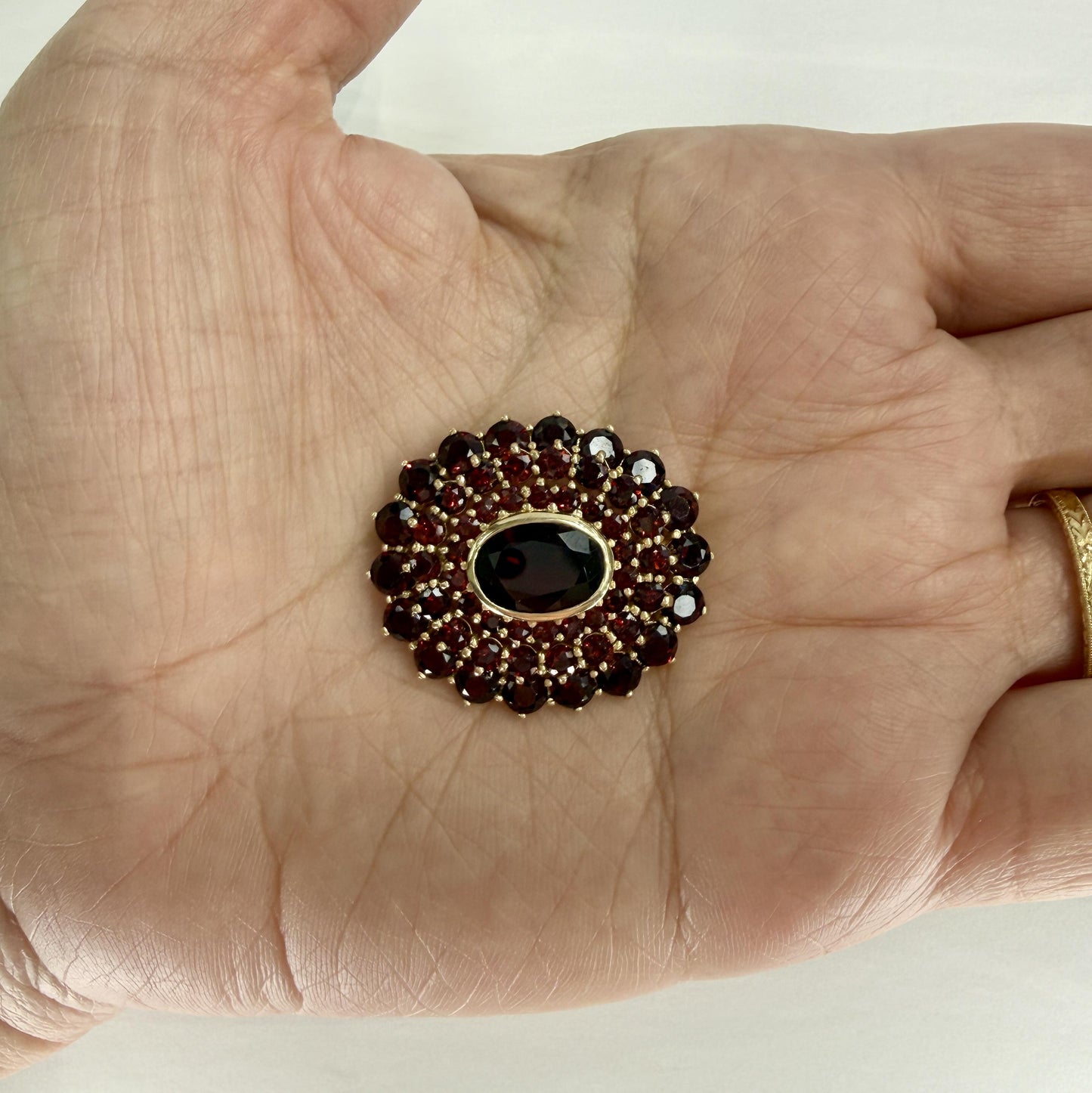 Garnet Brooch 10k