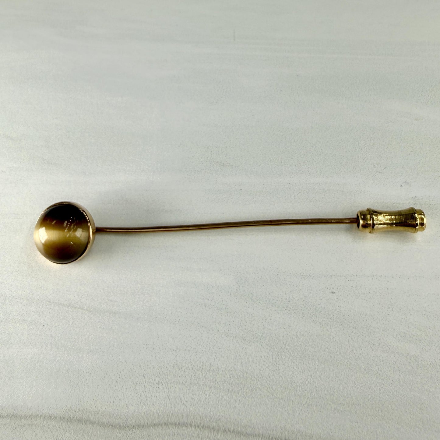 Antique Tiger's Eye Stick Pin 14k
