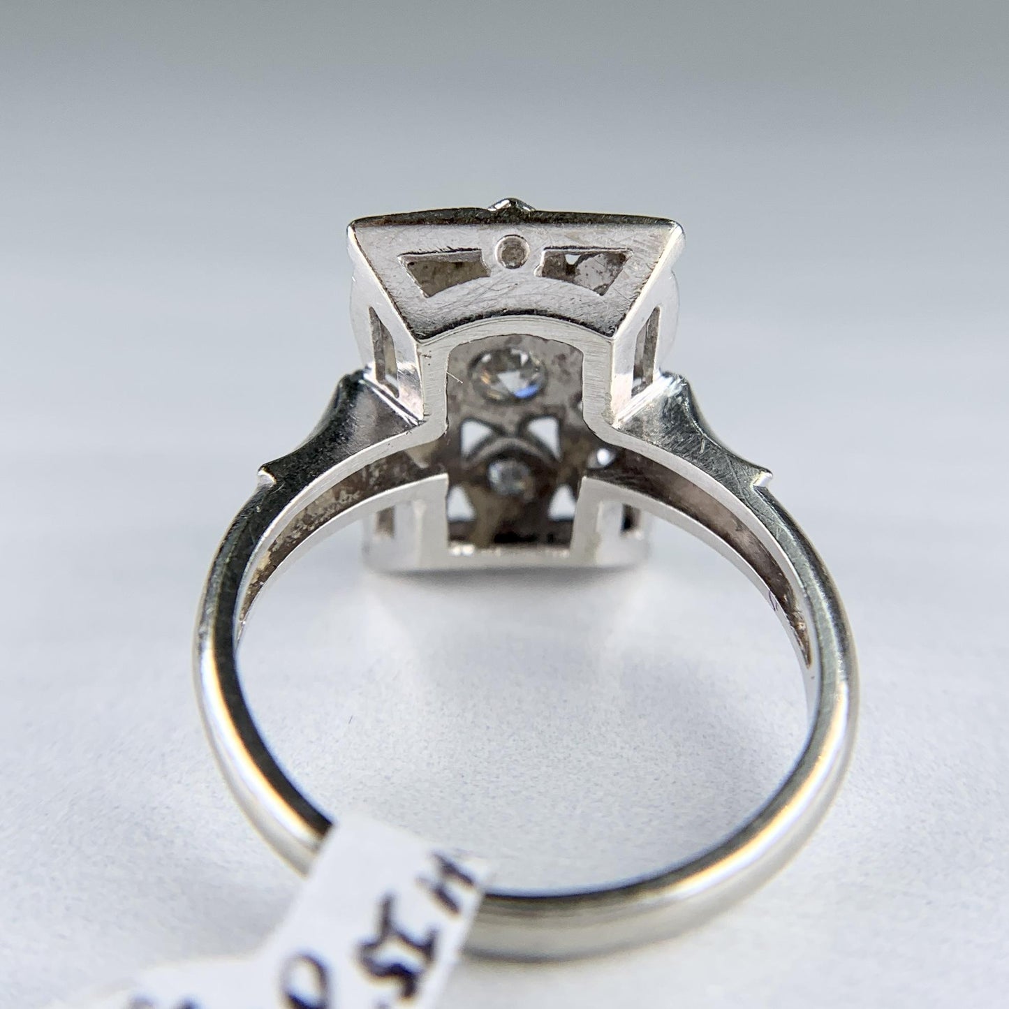 1930's Art Deco Old European Cut Diamond Dinner Ring 14k
