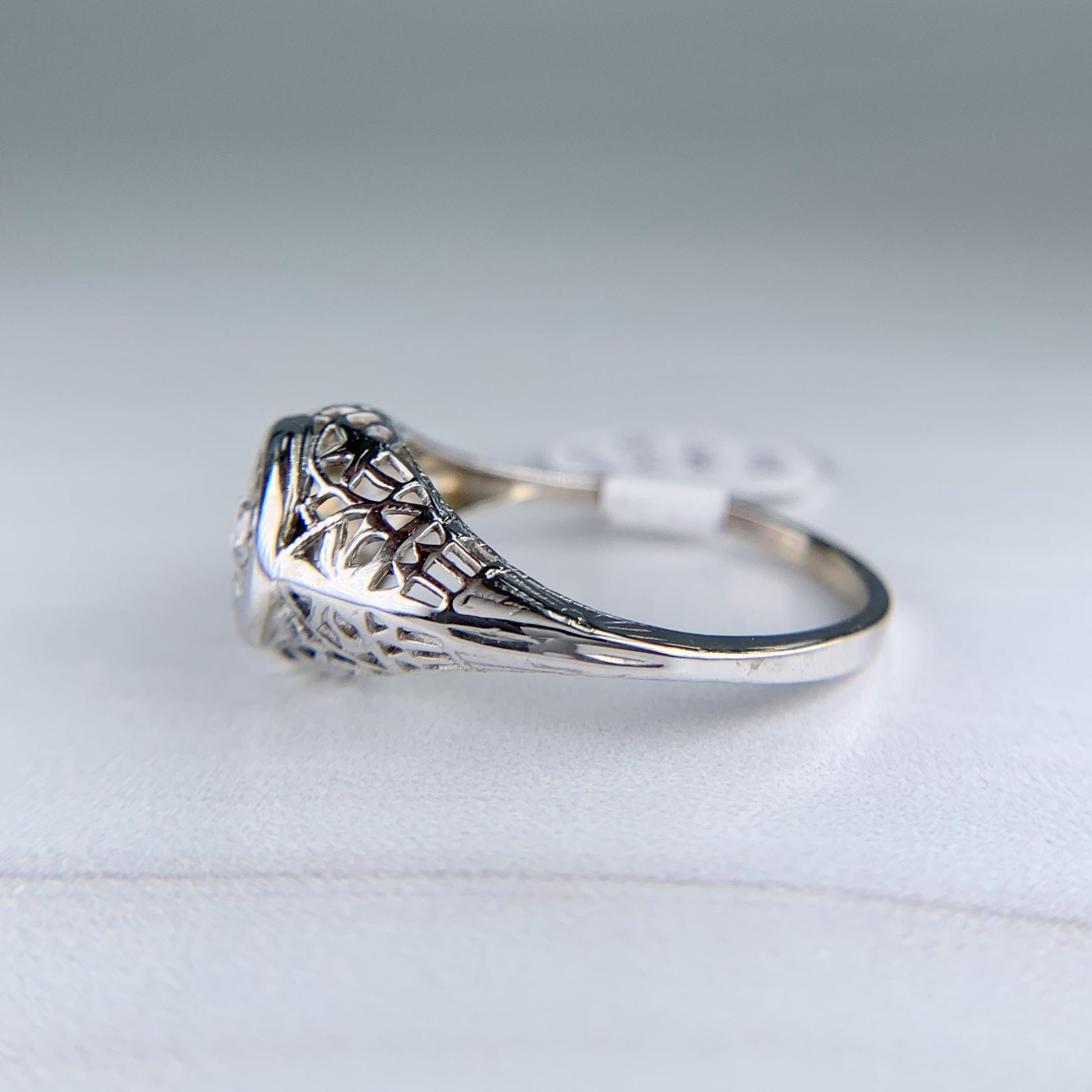 Art Deco Old European Cut Diamond Engagement Ring 10k