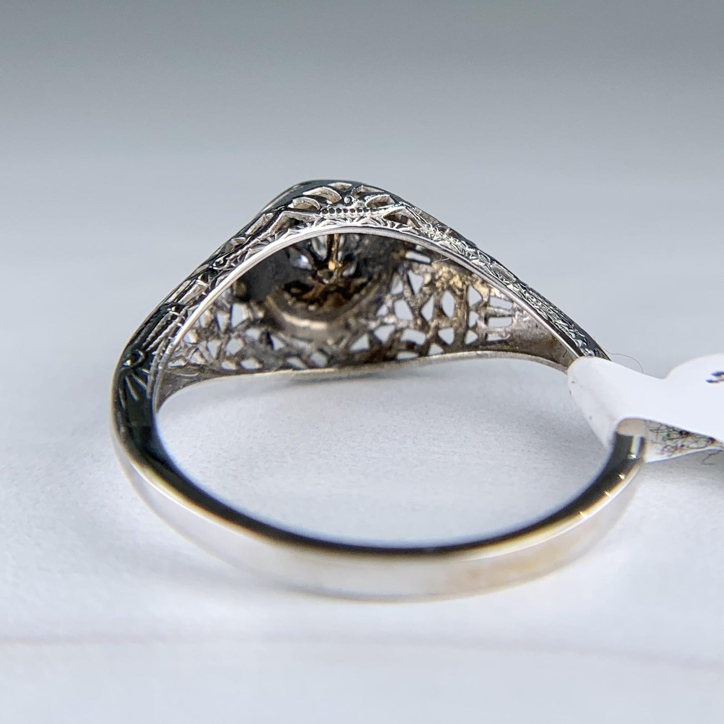 Art Deco Old European Cut Diamond Engagement Ring 10k