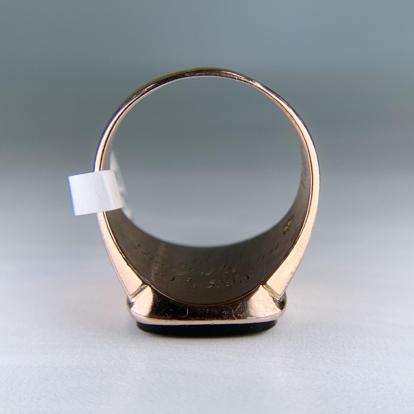Antique 1888 Sardonyx Intaglio Ring 14k Yellow Gold