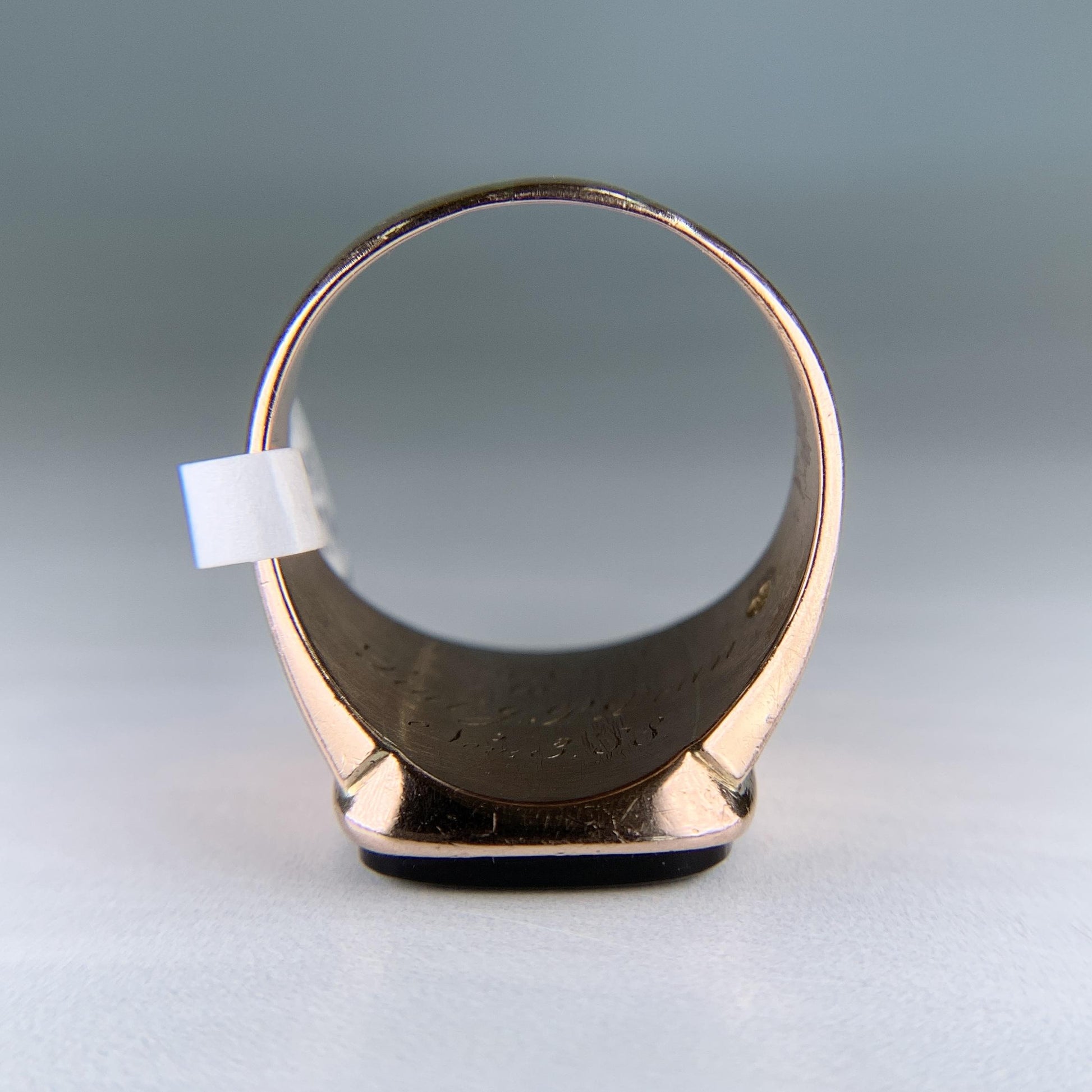 Antique 1888 Sardonyx Intaglio Ring 14k Yellow Gold