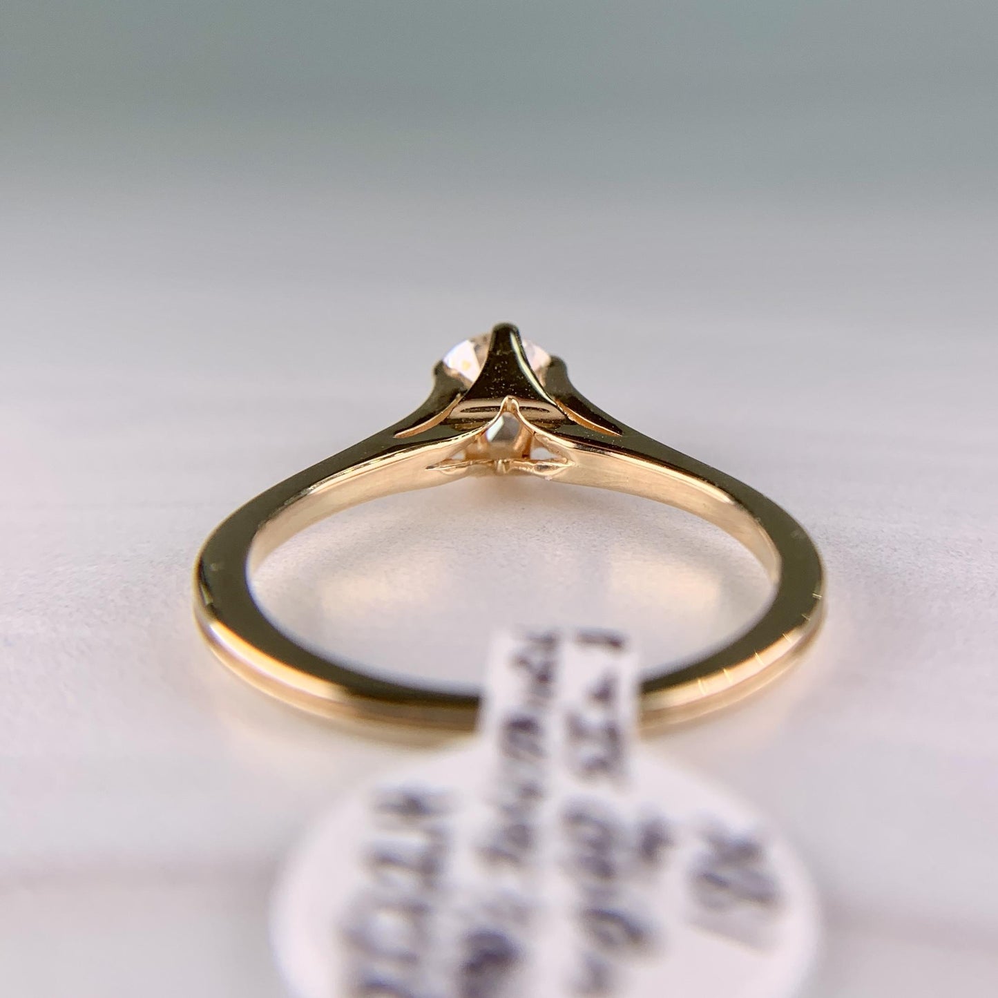 Vintage 1980's .60 Carat Solitaire Diamond Engagement Ring 18k Yellow Gold