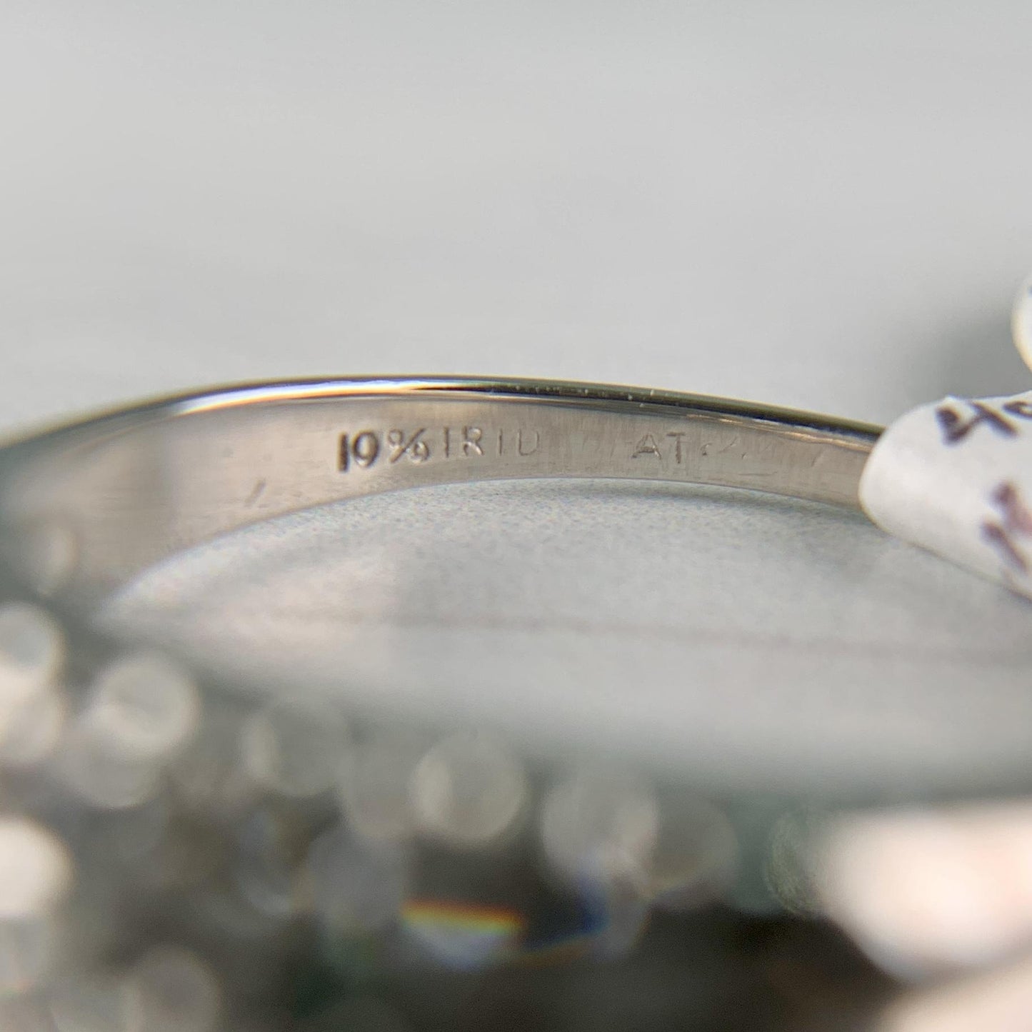 1950's Double Row Single Cut Diamond Band Ring Platinum