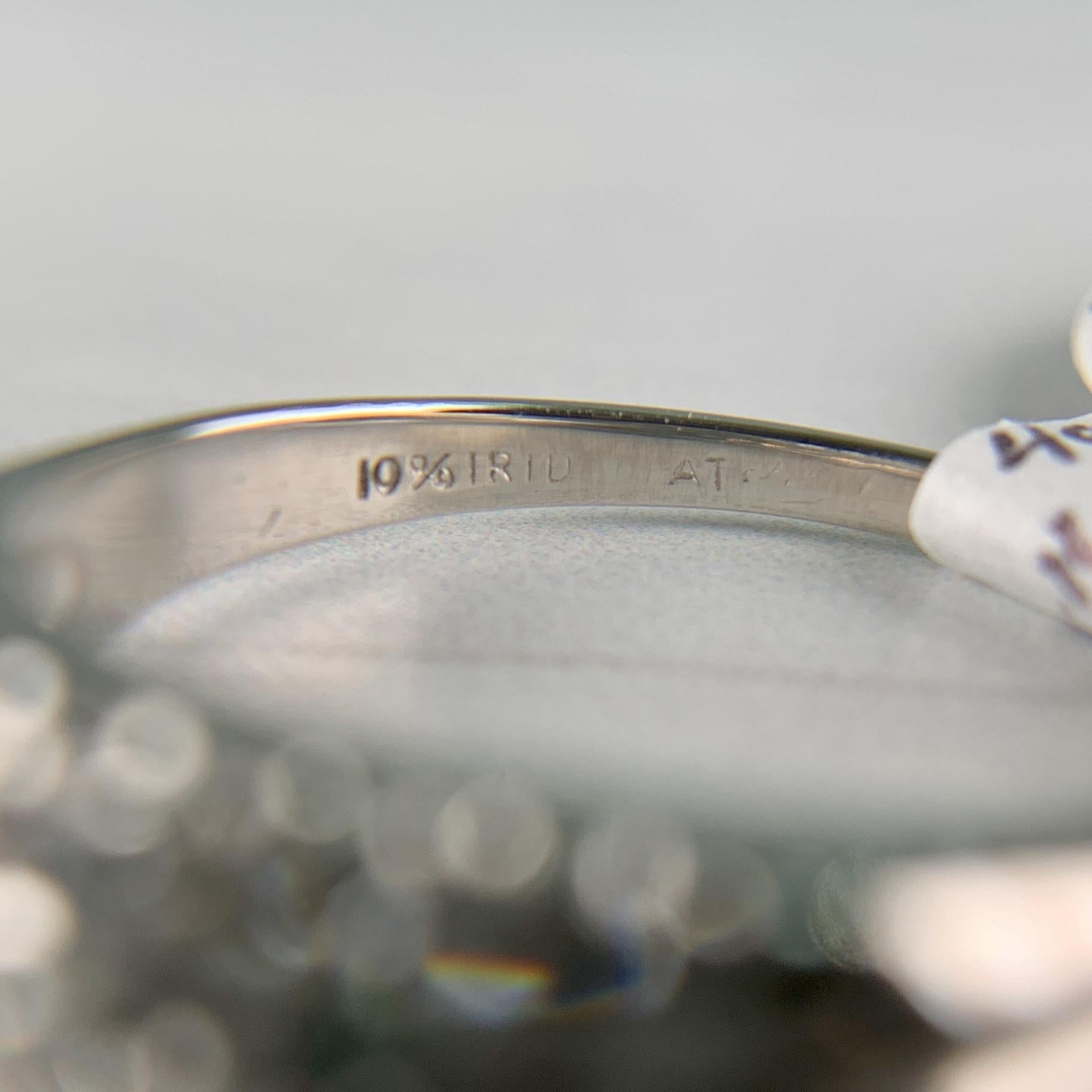 1950's Double Row Single Cut Diamond Band Ring Platinum